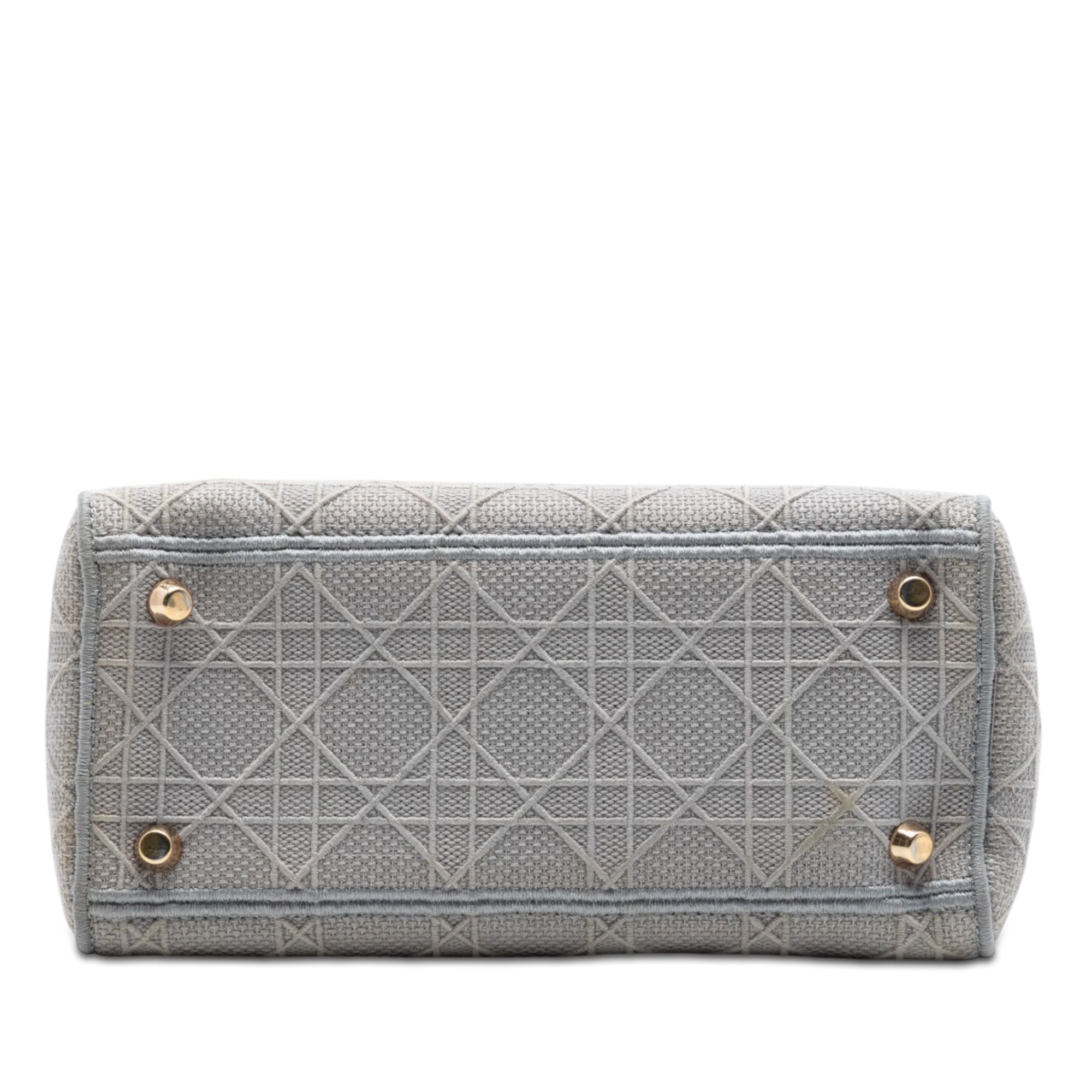 Dior Medium Embroidered Canvas Cannage Lady D Lite - image 3