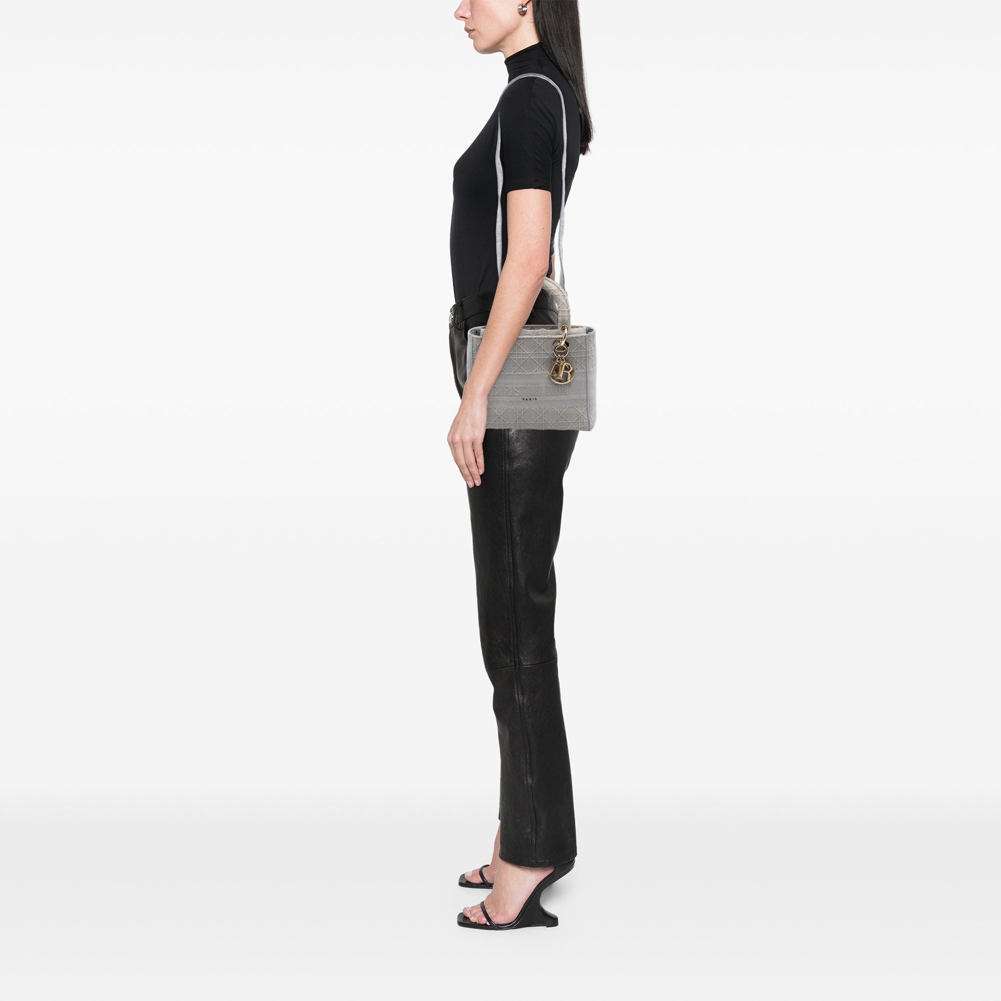 Dior Medium Embroidered Canvas Cannage Lady D Lite - image 6