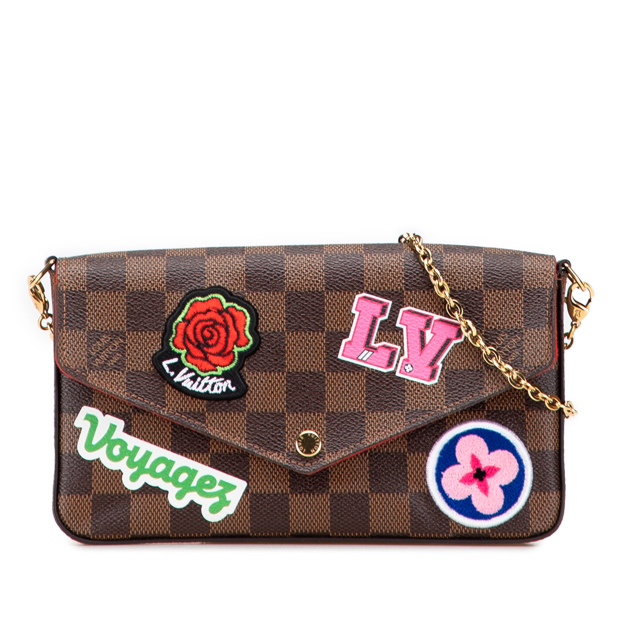 Louis Vuitton Damier Ebene Pochette Felicie Patchwork - image 1