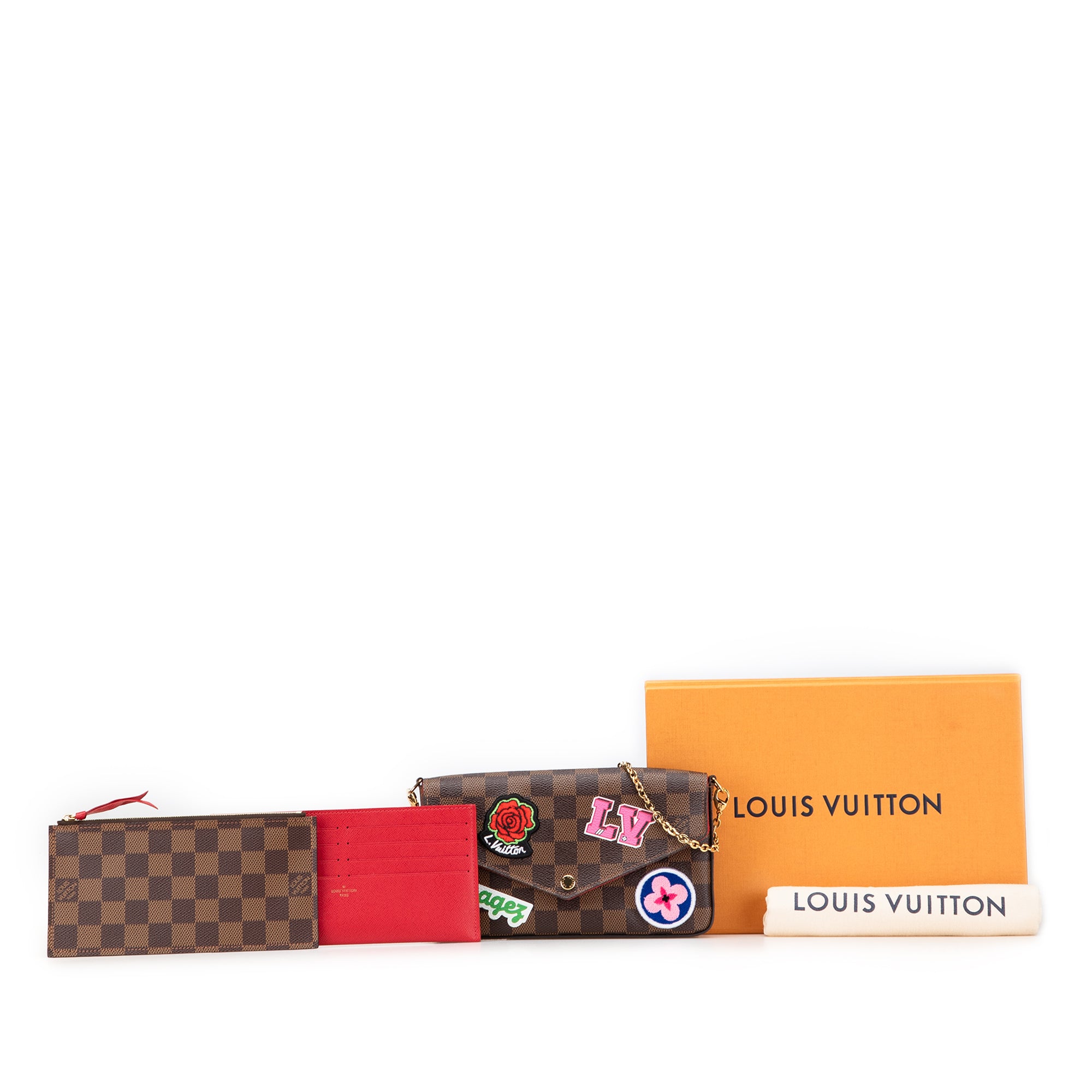 Louis Vuitton Damier Ebene Pochette Felicie Patchwork - image 10