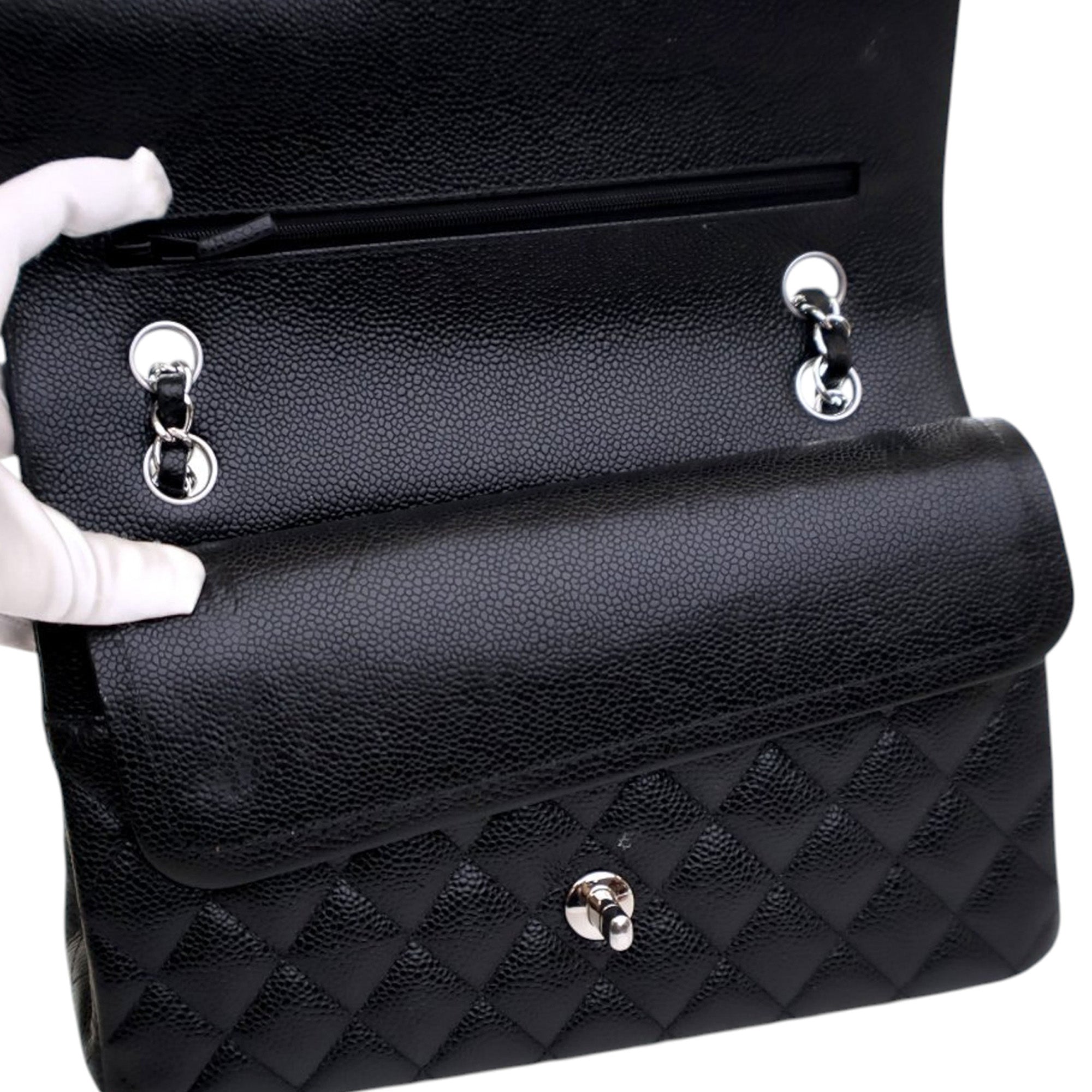 Chanel Medium Classic Caviar Double Flap - image 5