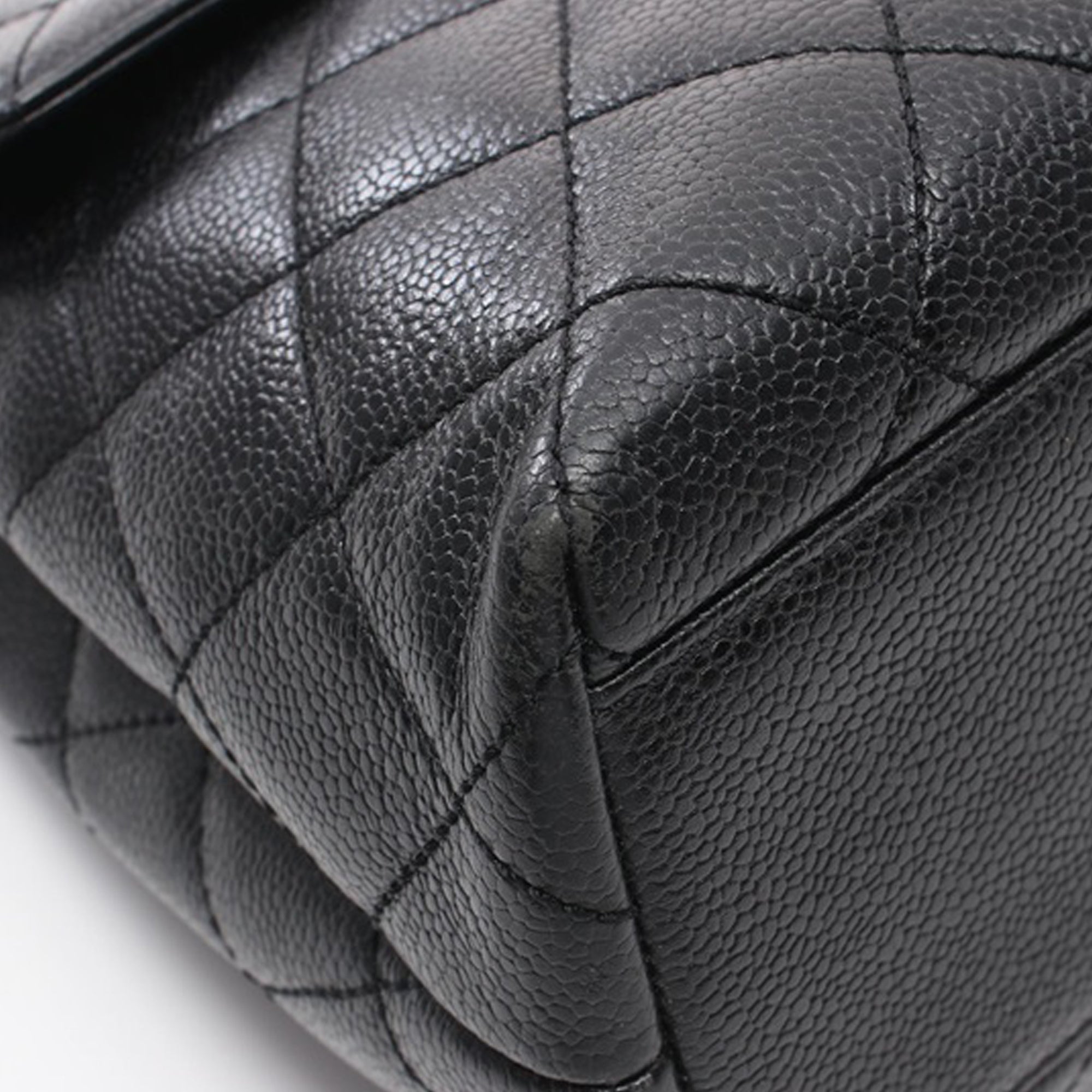 Chanel CC Quilted Caviar Kelly Top Handle Bag - image 7