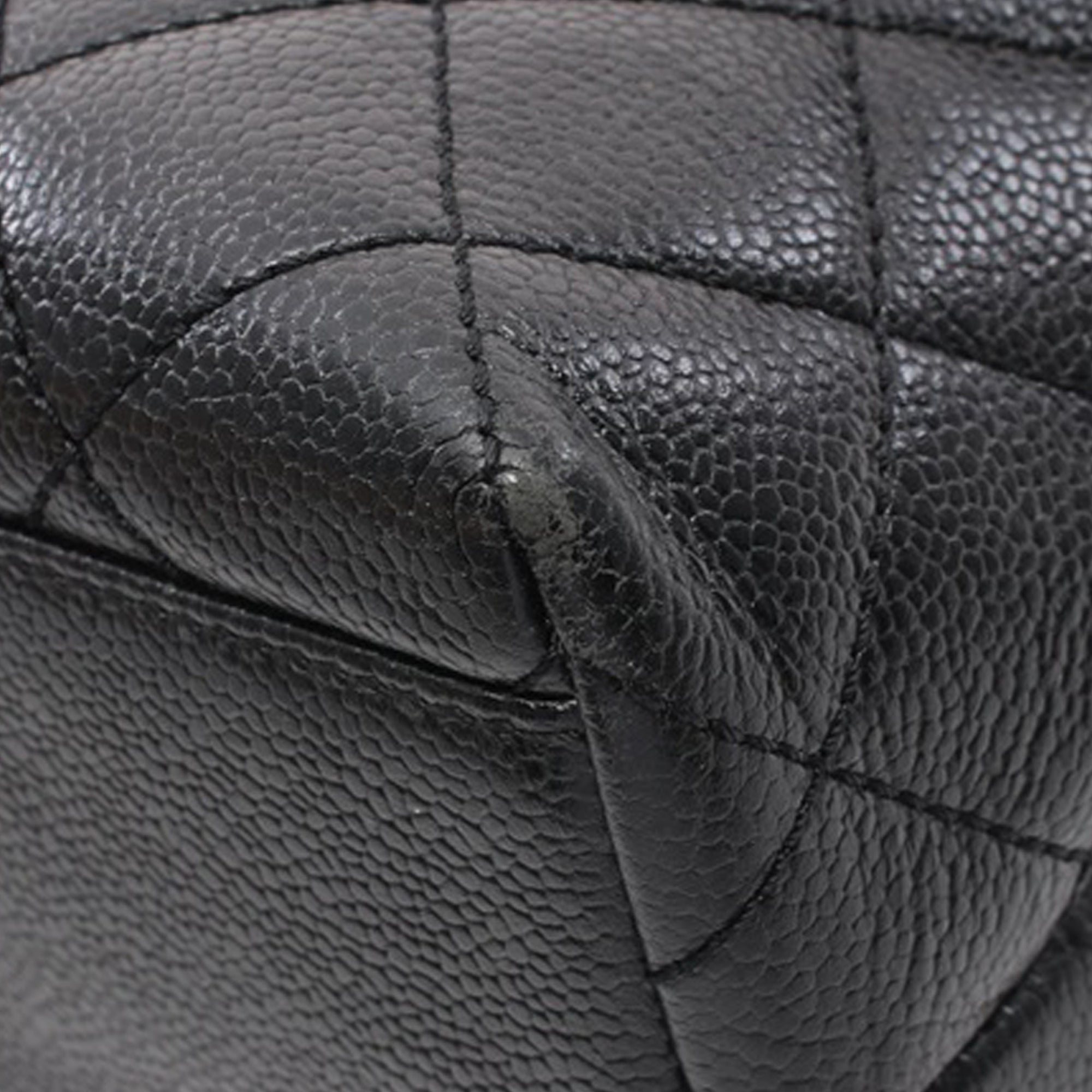 Chanel CC Quilted Caviar Kelly Top Handle Bag - image 8