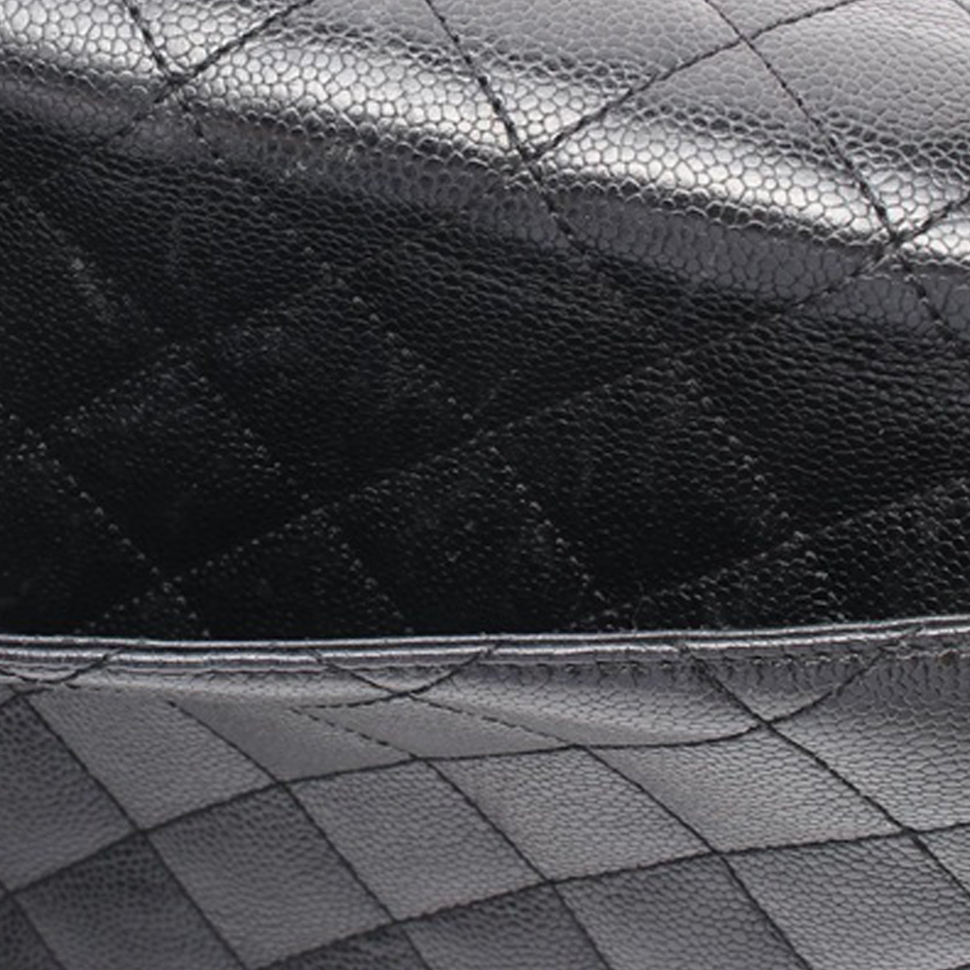 Chanel CC Quilted Caviar Kelly Top Handle Bag - image 9