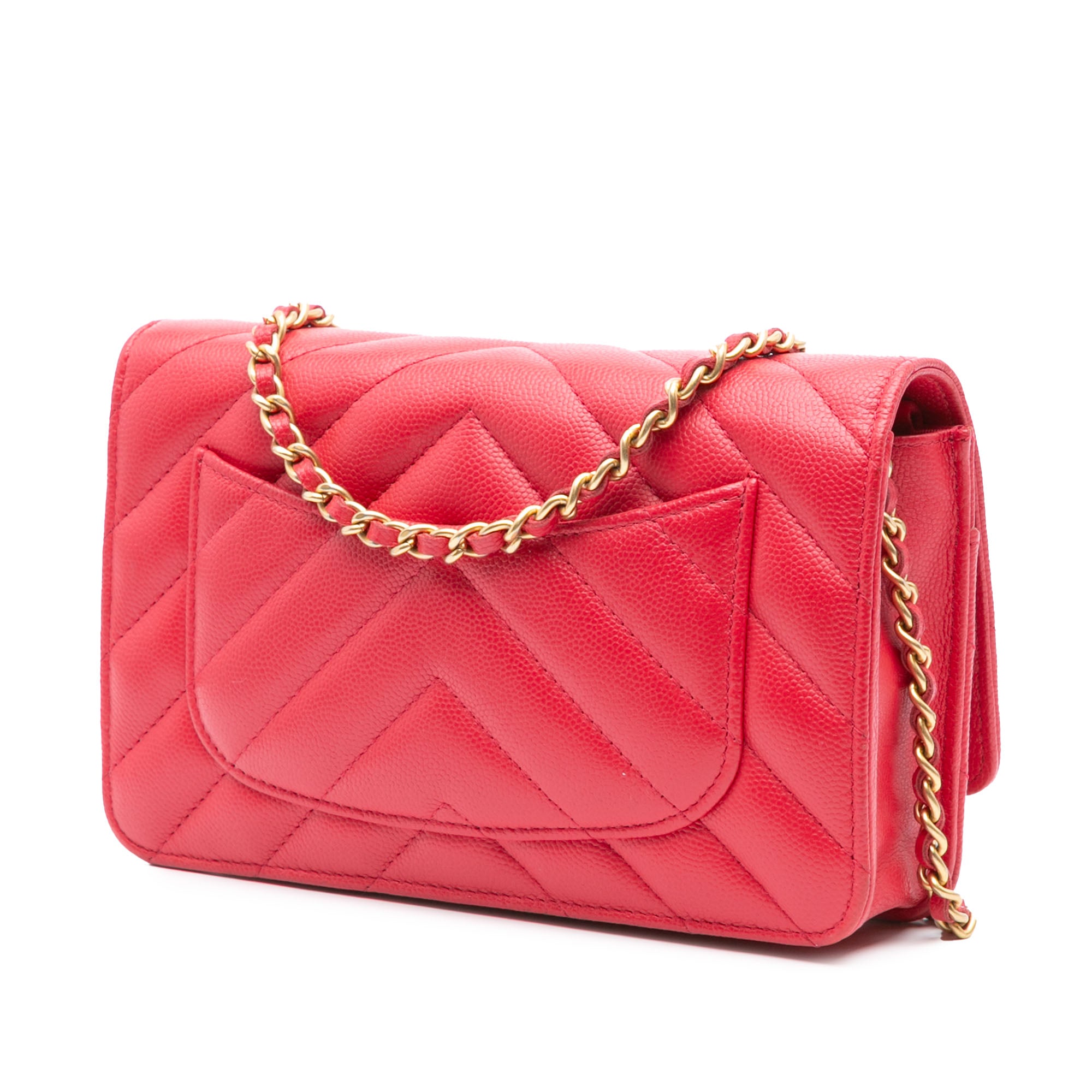 Chanel CC Chevron Caviar Ancient Greek Charms Wallet On Chain - image 2