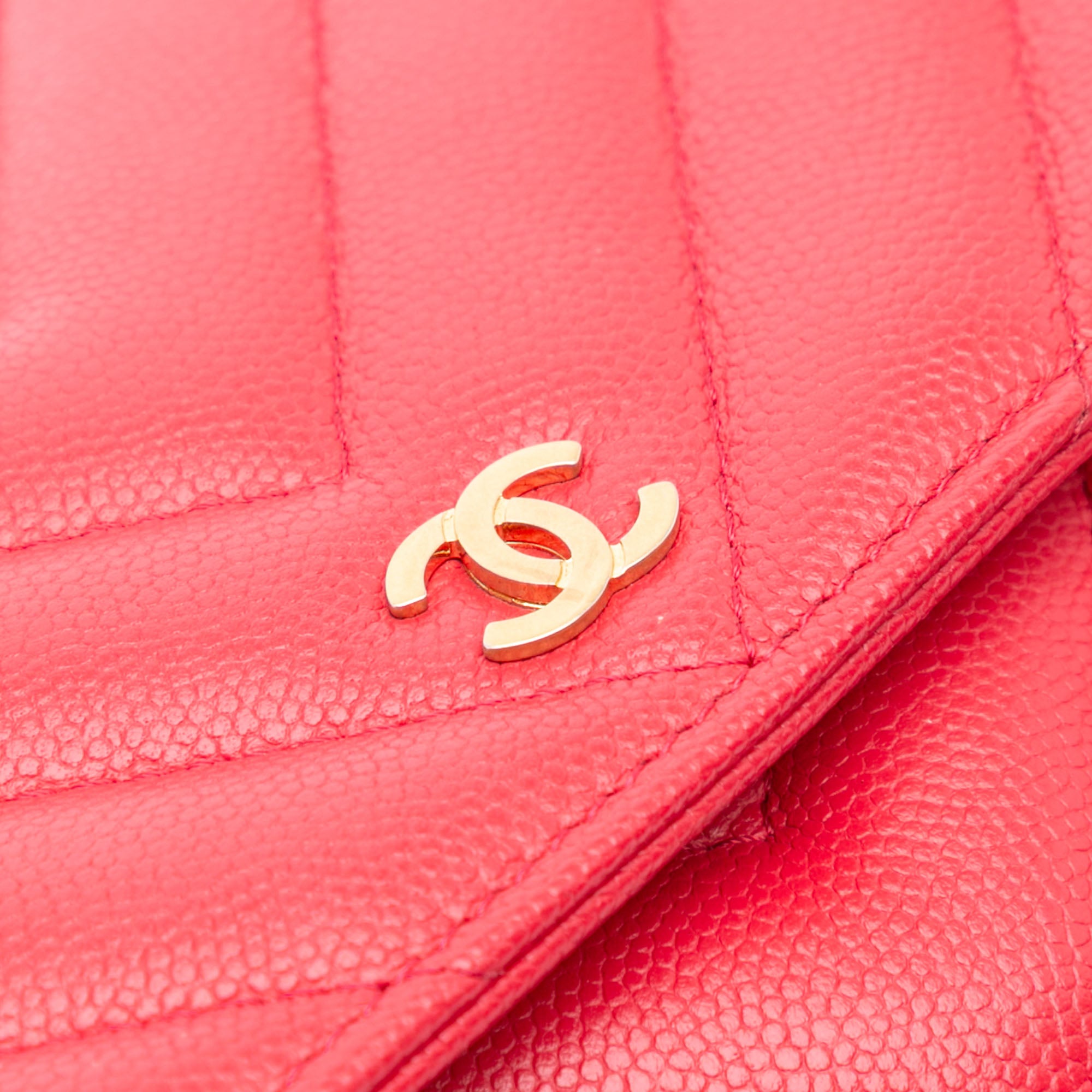 Chanel CC Chevron Caviar Ancient Greek Charms Wallet On Chain - image 6