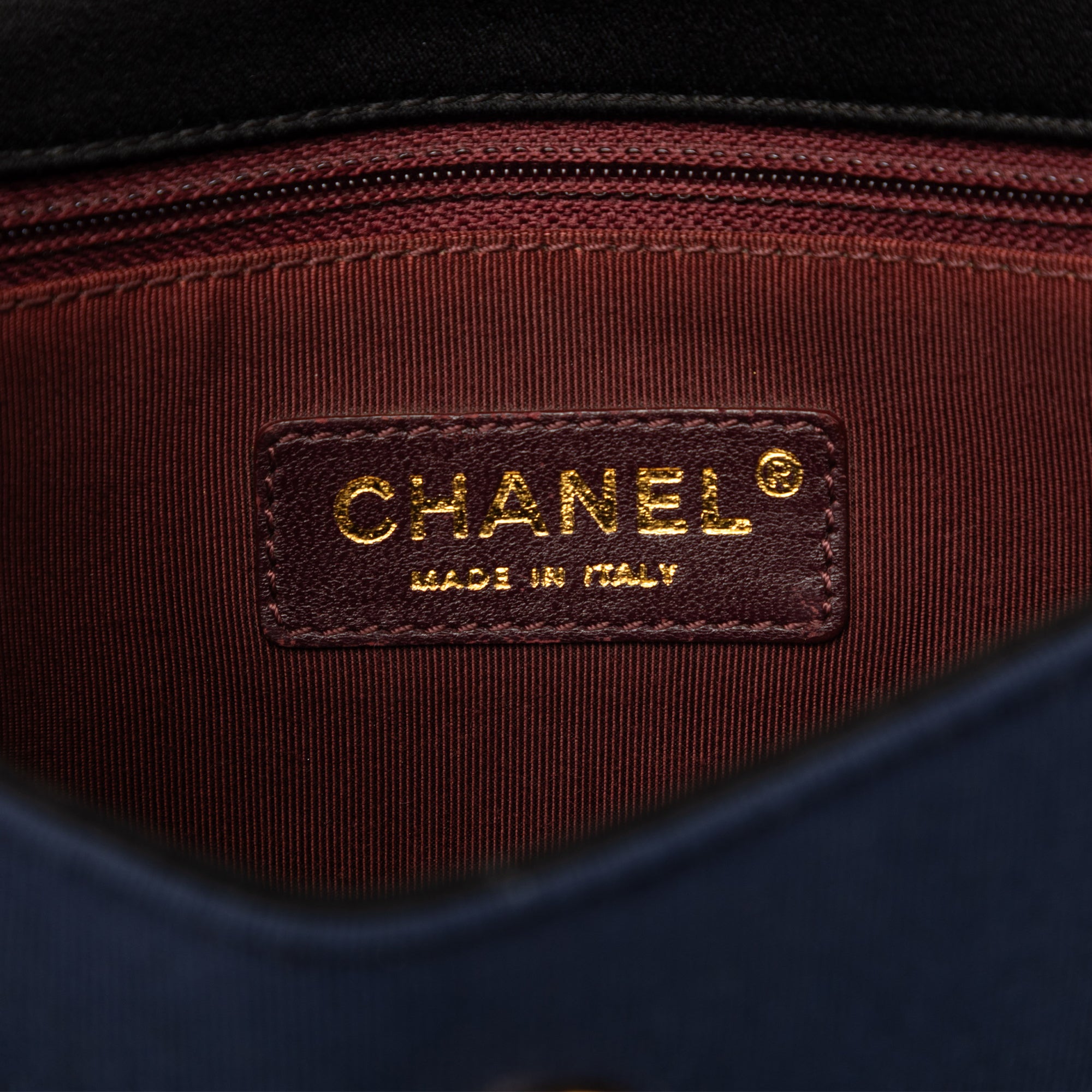 Chanel Small Bicolor Quilted Grosgrain Satin Small Mademoiselle Double Flap - image 5