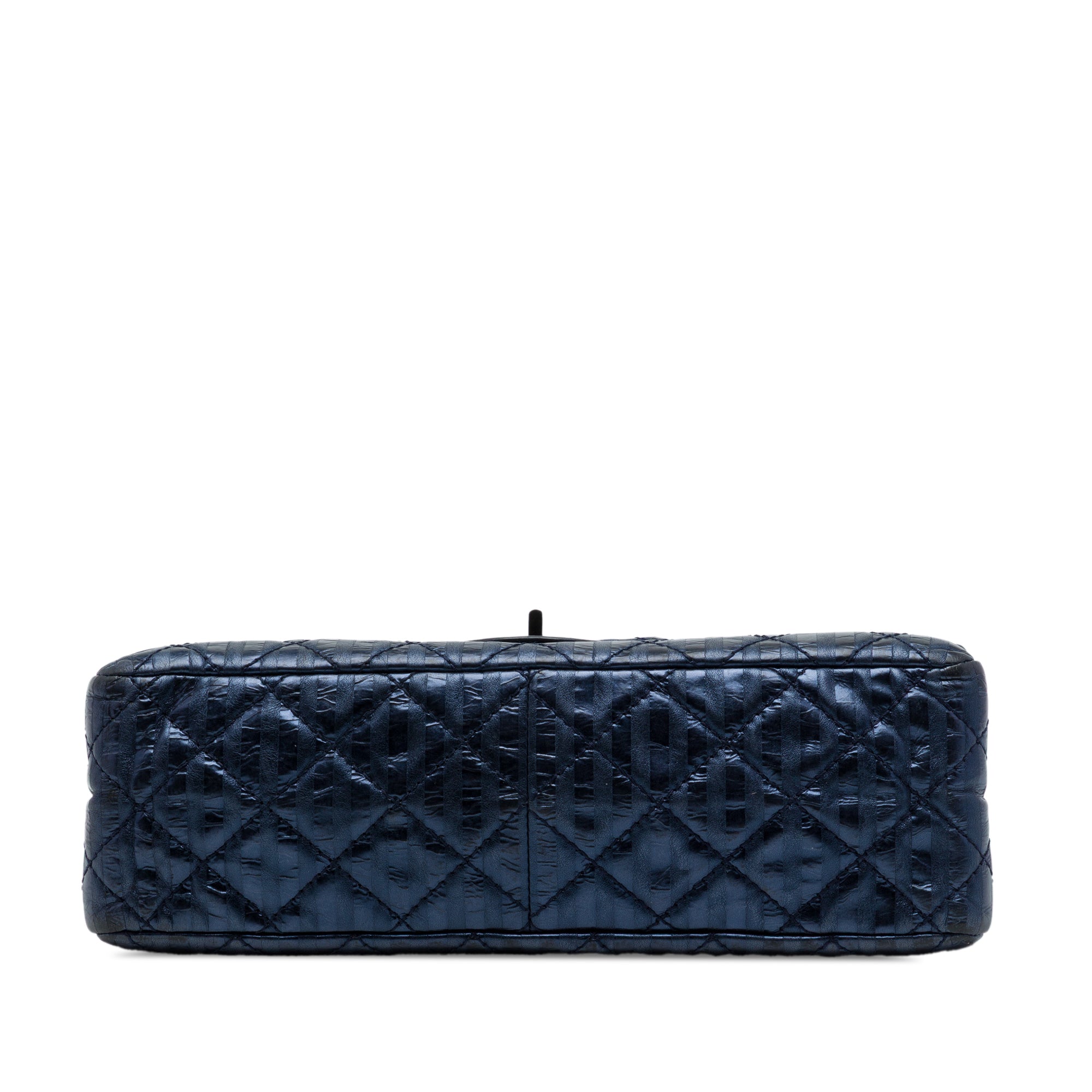Chanel Quilted Metallic Striped Aged Calfskin Reissue 2.55 Accordion Flap 226 - image 3