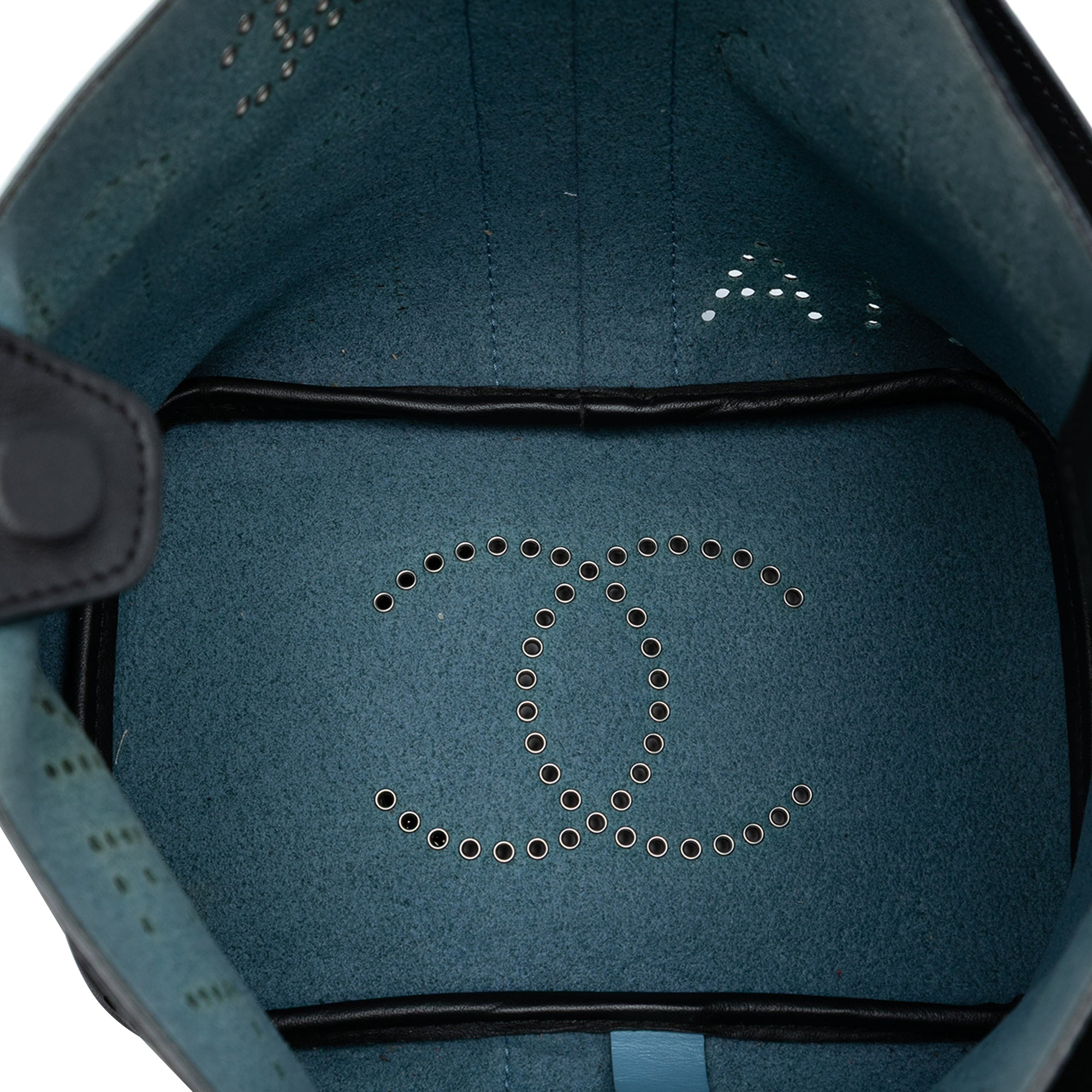 Chanel Small Perforated Calfskin Logo Eyelet Bucket Bag - image 4
