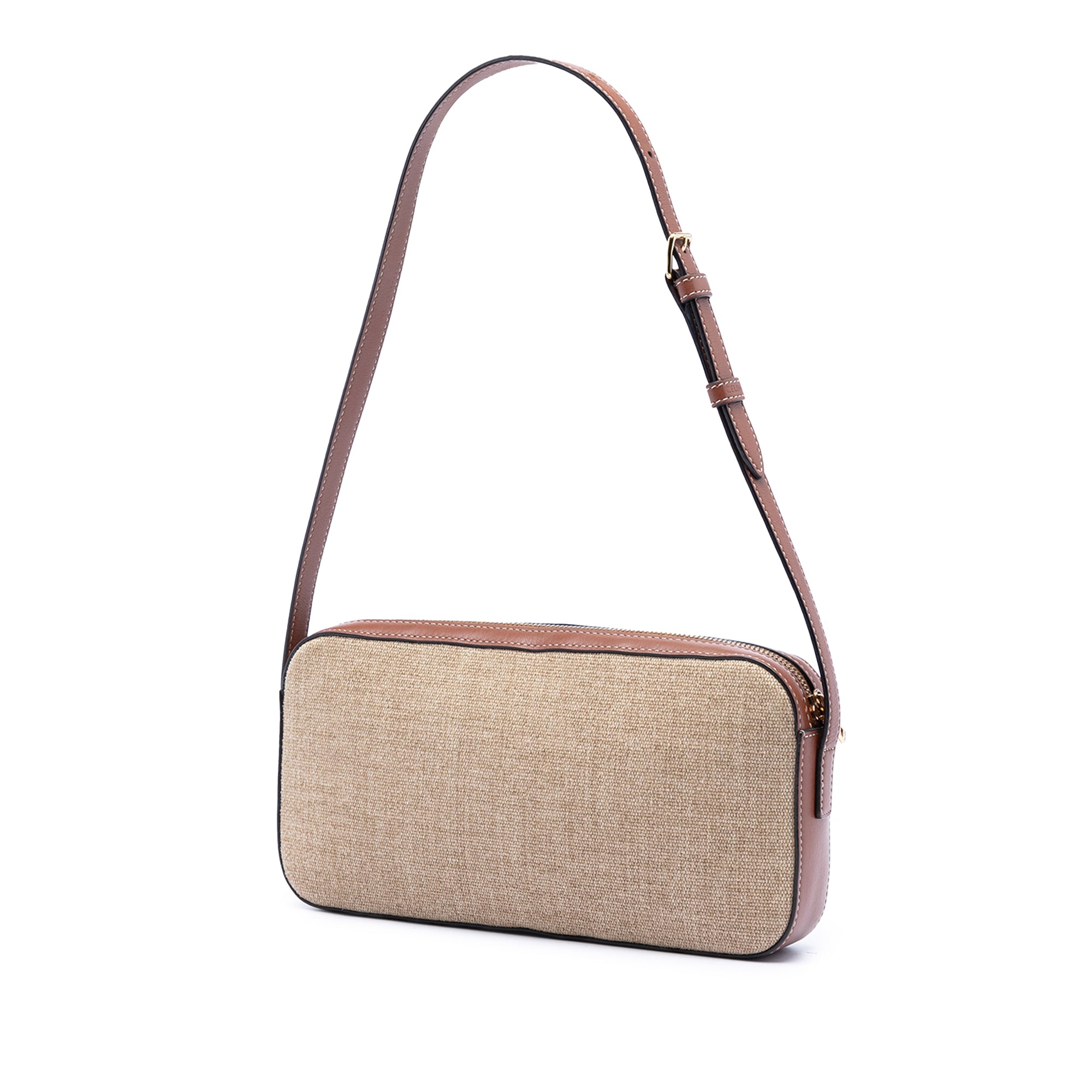 Celine Canvas and Calfskin Cuir Triomphe Camera Shoulder Bag - image 2