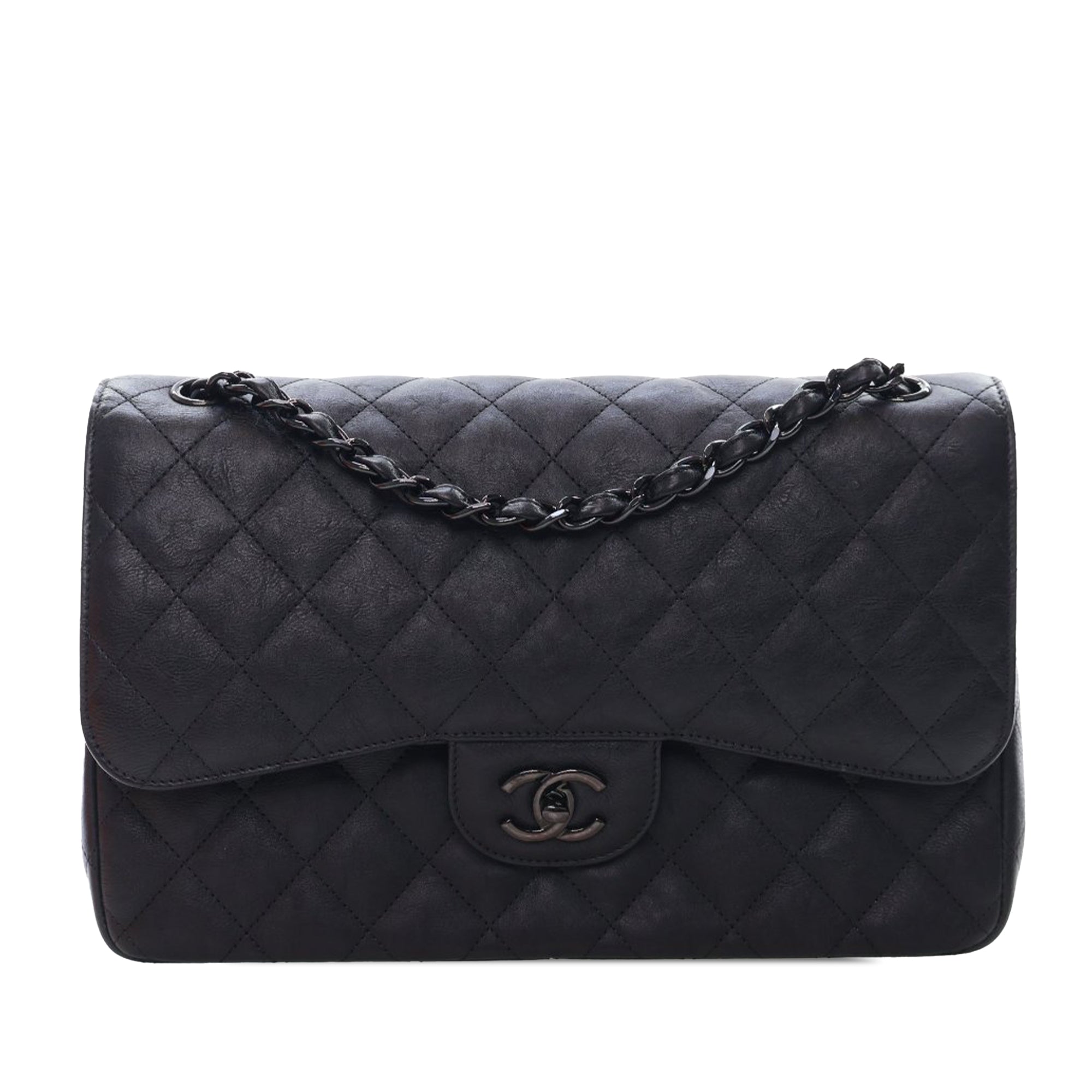 Chanel Jumbo Classic Calfskin So Black Double Flap - image 1