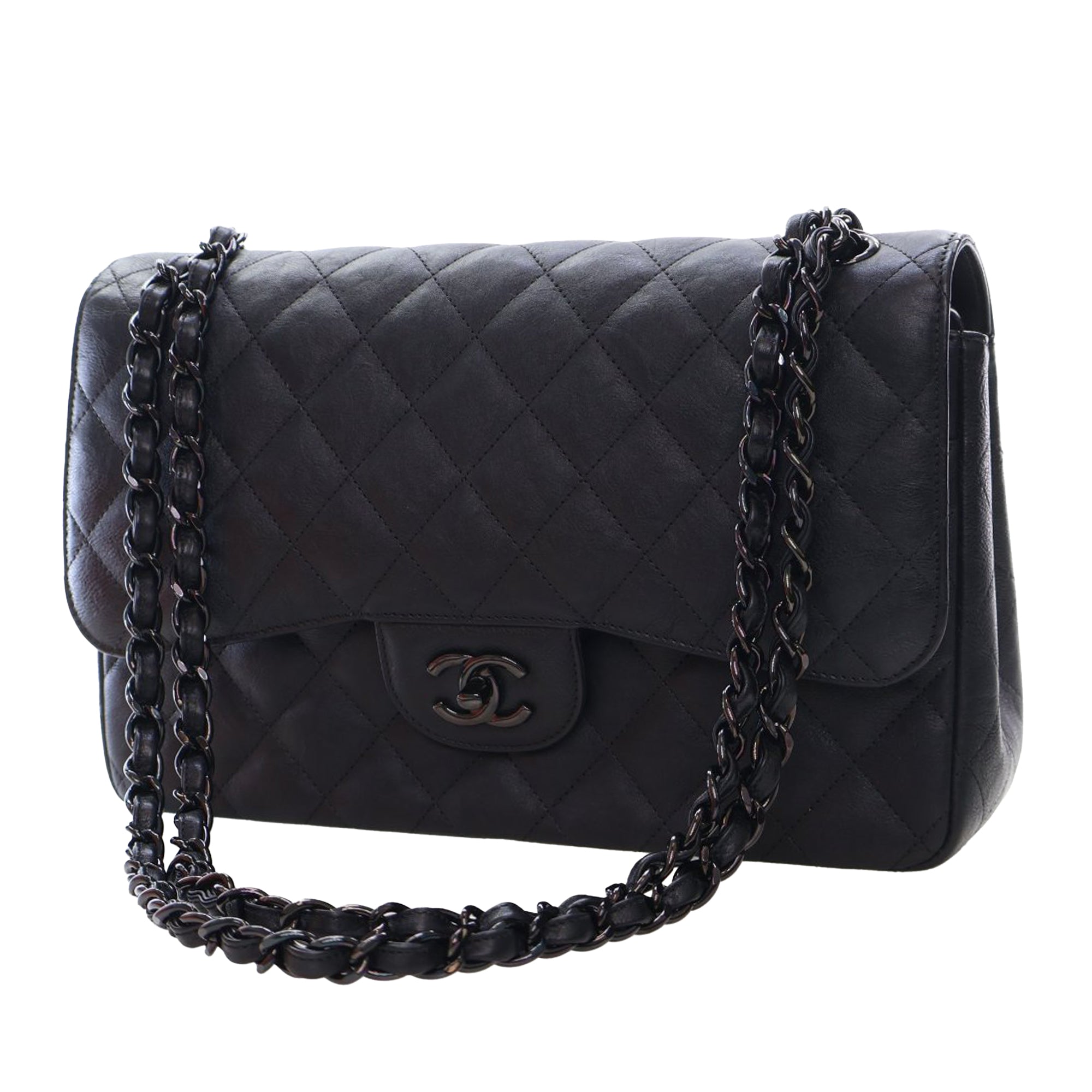 Chanel Jumbo Classic Calfskin So Black Double Flap - image 13