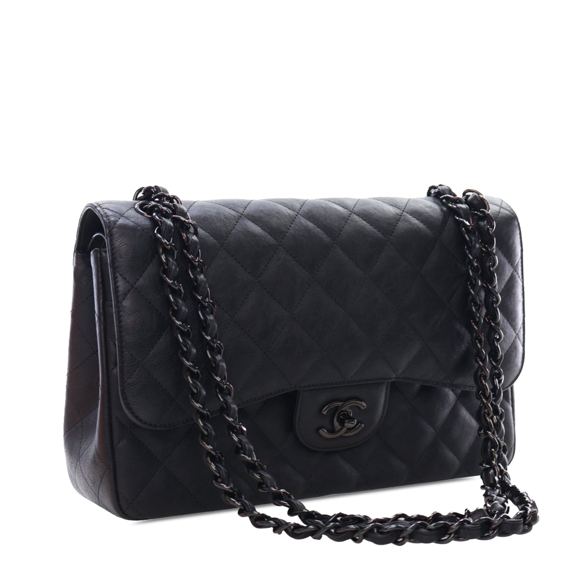 Chanel Jumbo Classic Calfskin So Black Double Flap - image 2