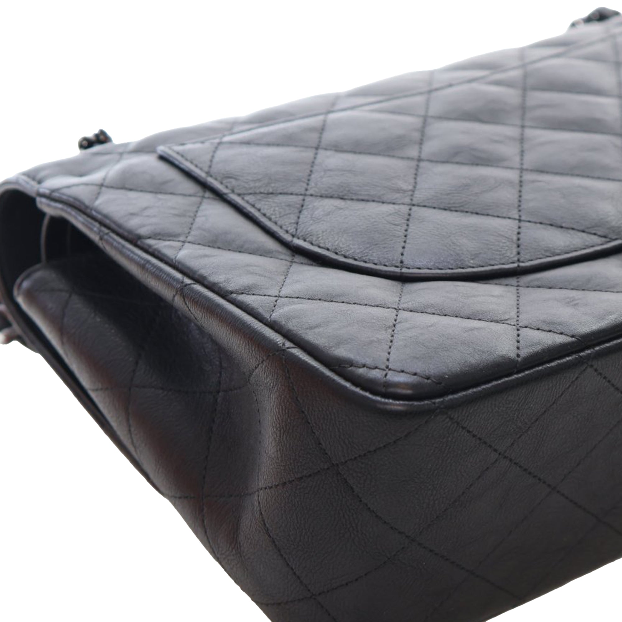 Chanel Jumbo Classic Calfskin So Black Double Flap - image 8