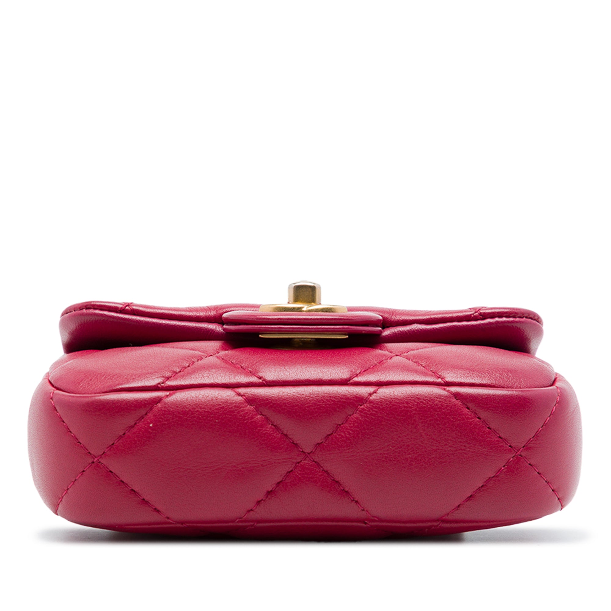Chanel Quilted Calfskin Lady Card Holder with Chain Top Handle Bag - image 3