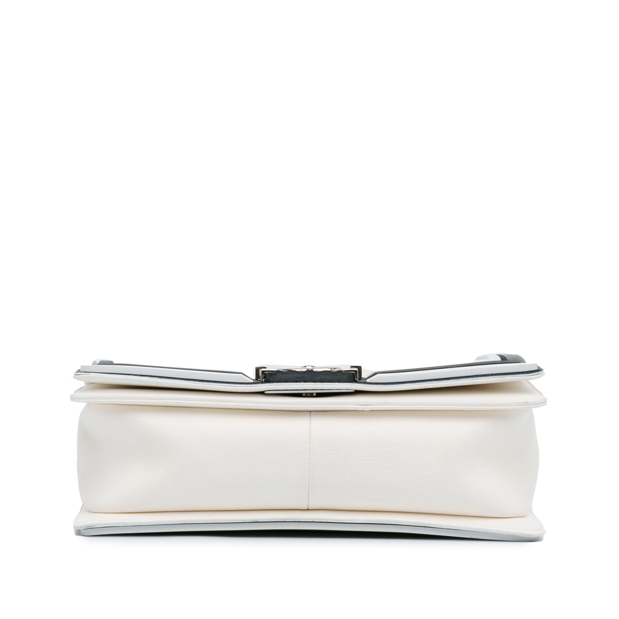 Chanel Old Medium Bicolor Quilted Lambskin and Rubber Boy Flap - image 4