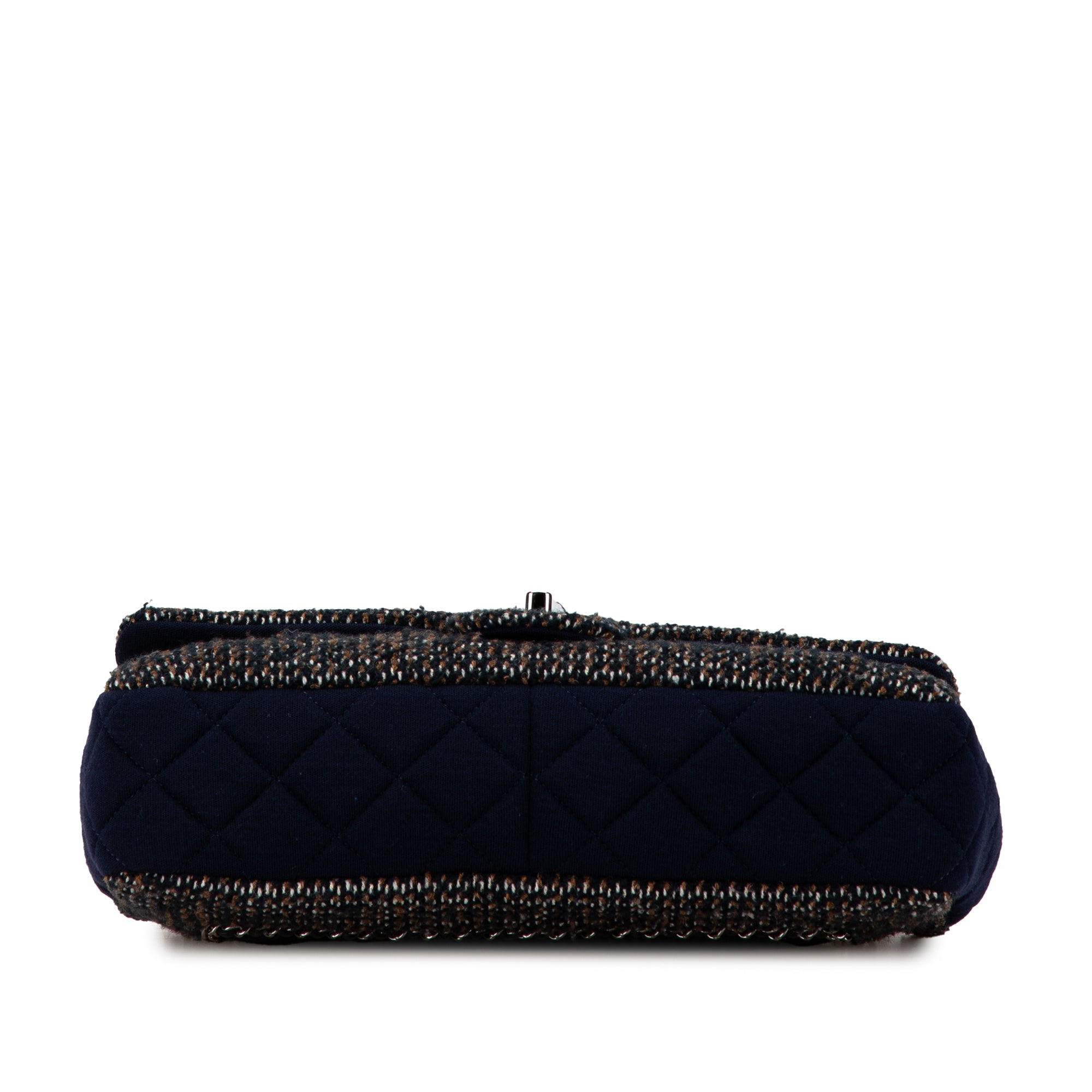 Chanel Jumbo Quilted Jersey and Tweed Chain Flap - image 3
