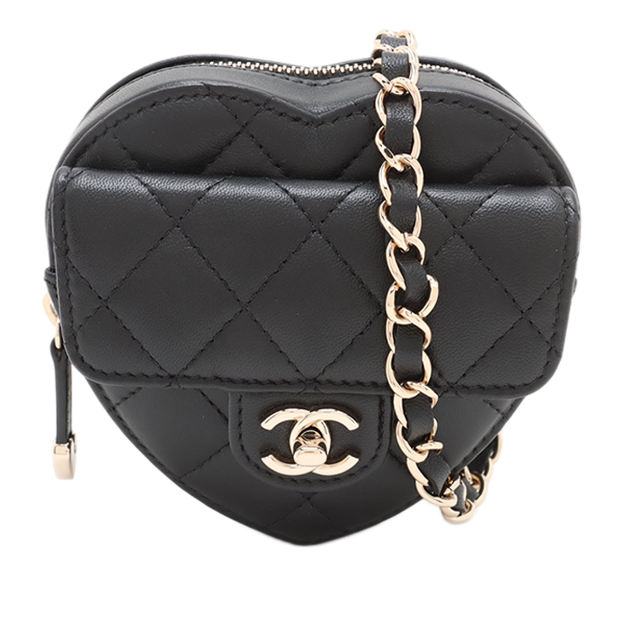 Chanel Mini Lambskin CC in Love Heart Belt Bag - image 1