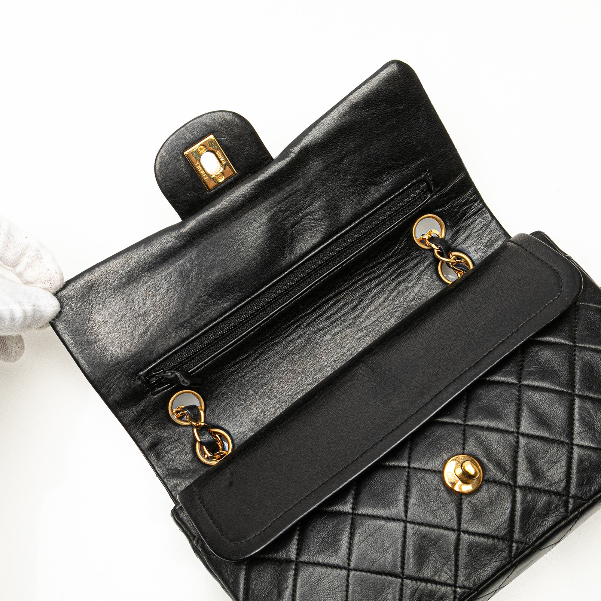 Chanel Small Classic Lambskin Double Flap - image 8