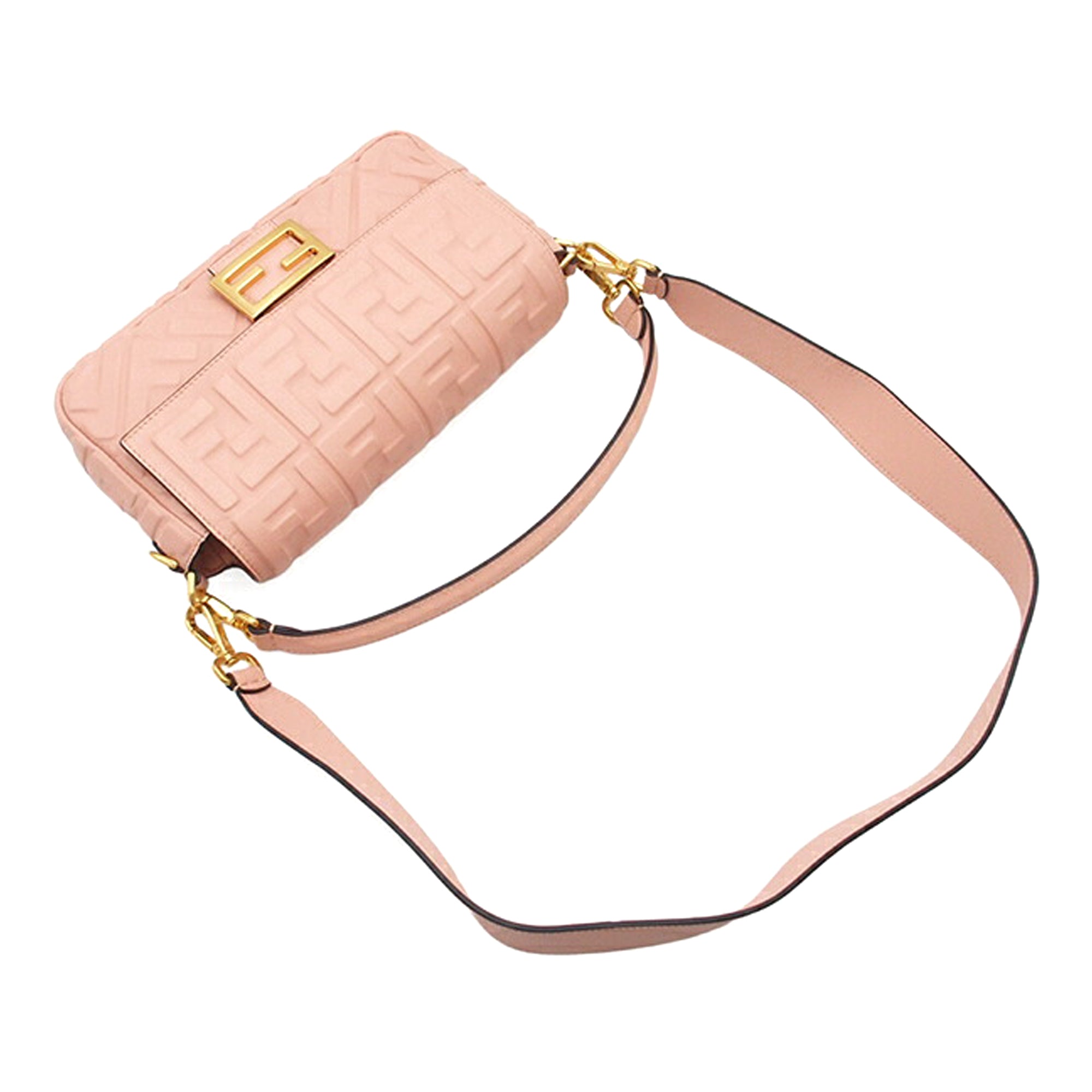 Fendi Zucca Embossed Leather Baguette Satchel - image 13