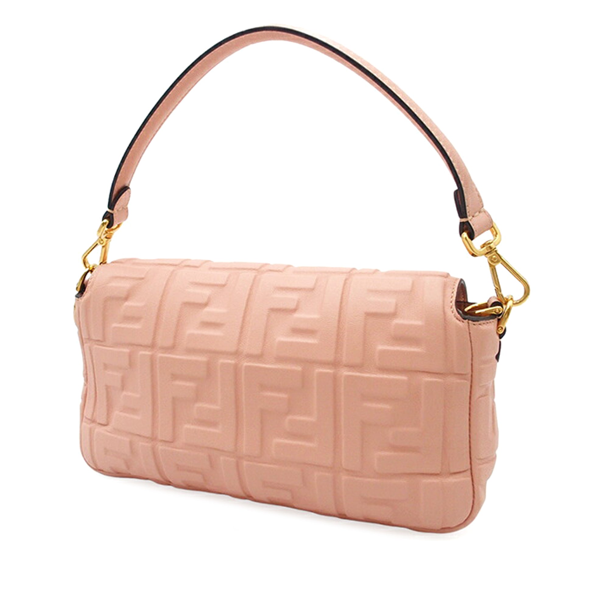Fendi Zucca Embossed Leather Baguette Satchel - image 2