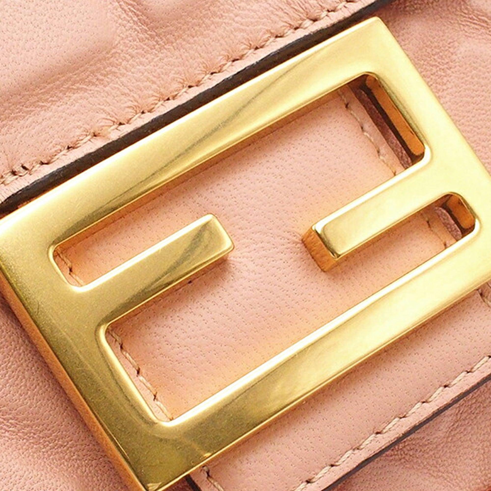 Fendi Zucca Embossed Leather Baguette Satchel - image 6