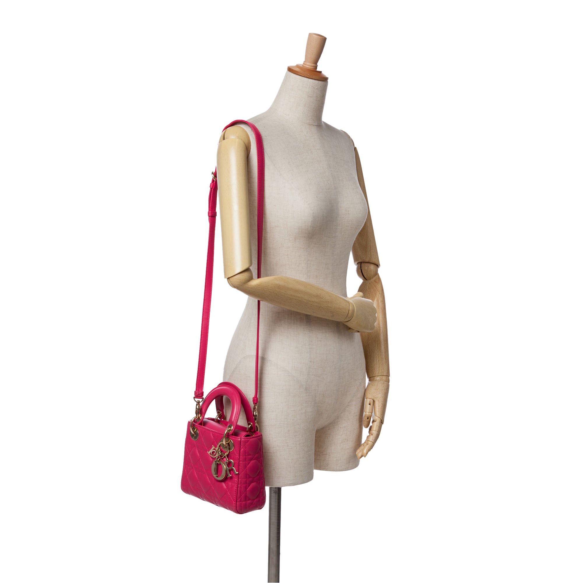 Dior Mini Lambskin Cannage Lady Dior - image 10