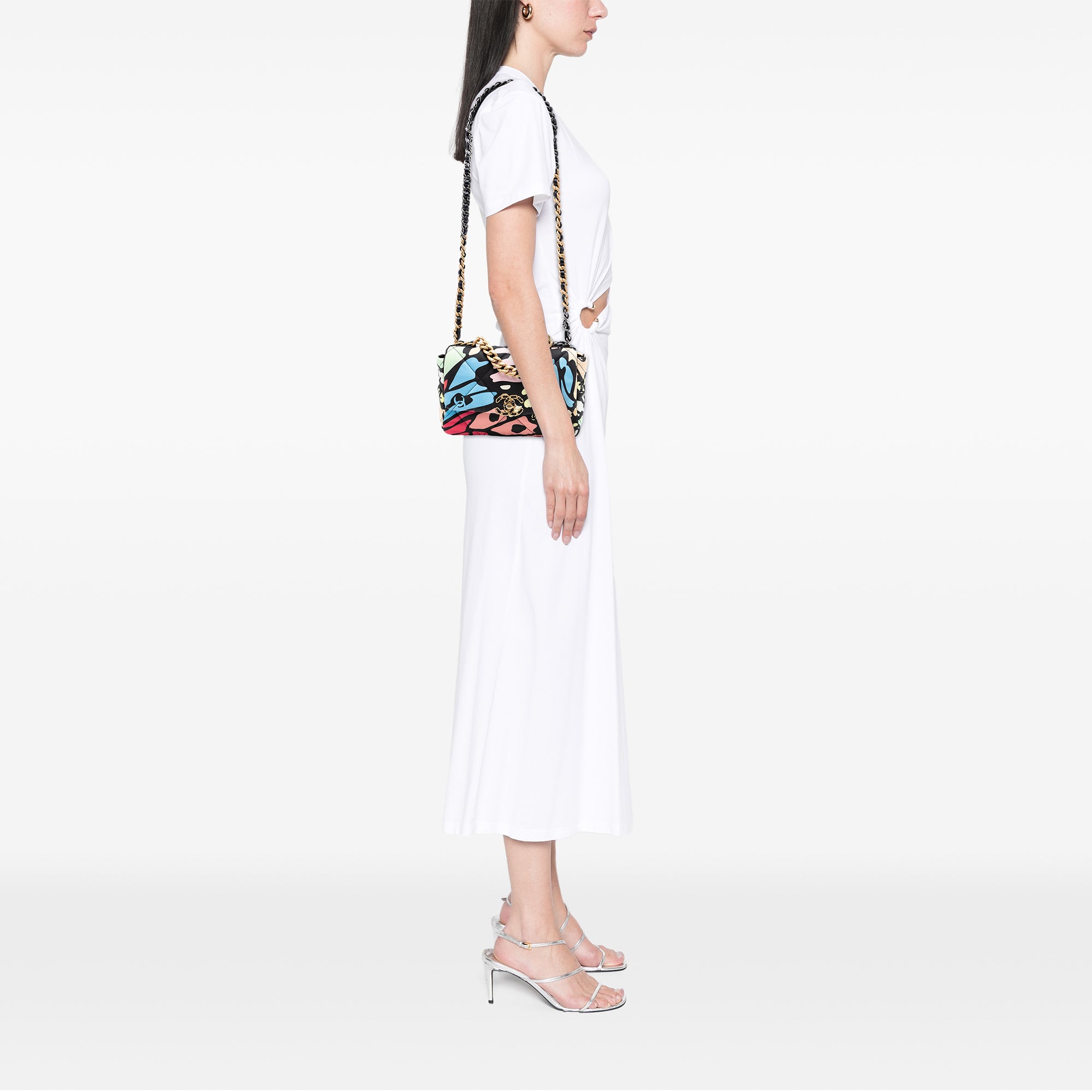 Chanel Medium Printed Canvas 19 Flap - image 7
