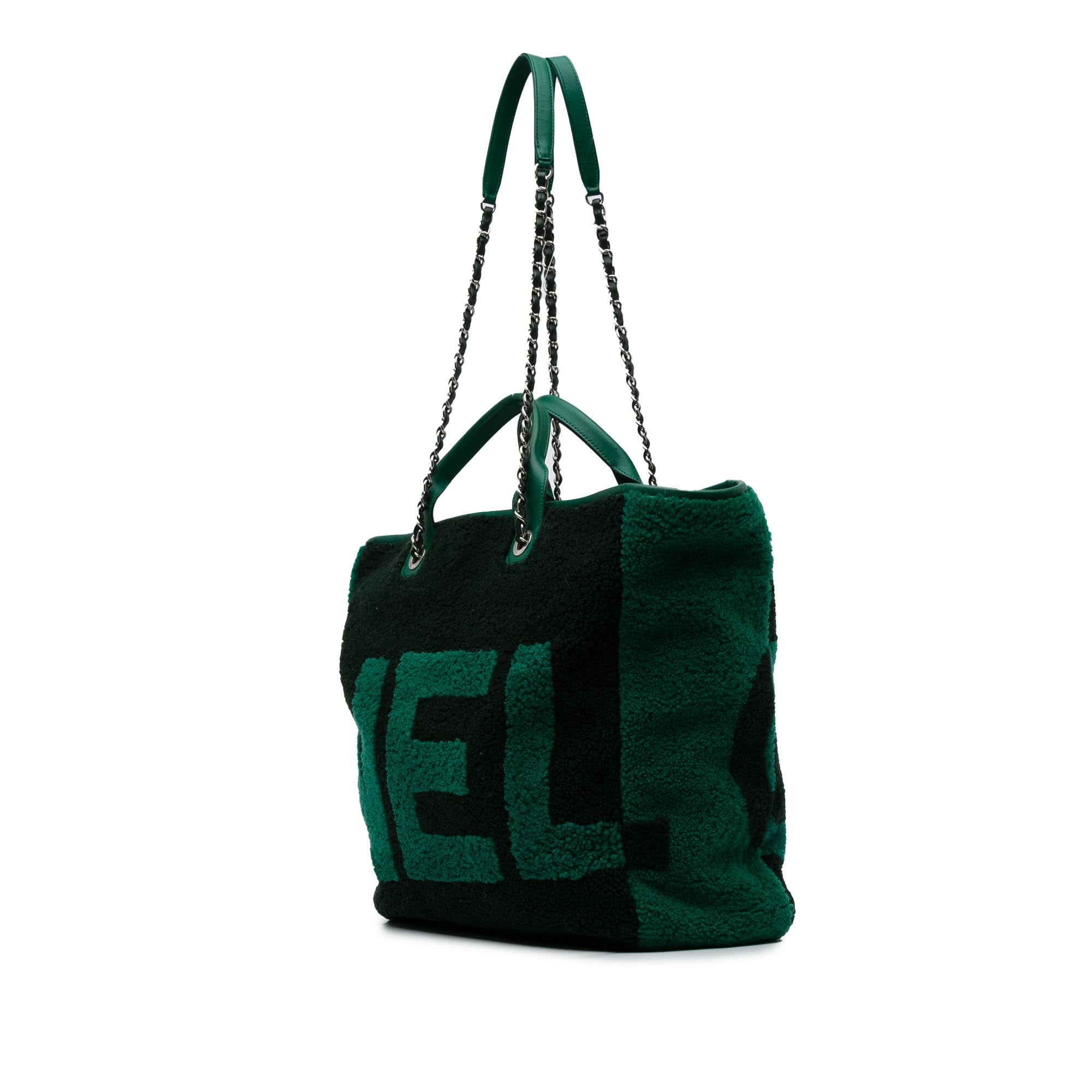 Chanel Medium Shearling and Calfskin Deauville Shopping Tote - image 2
