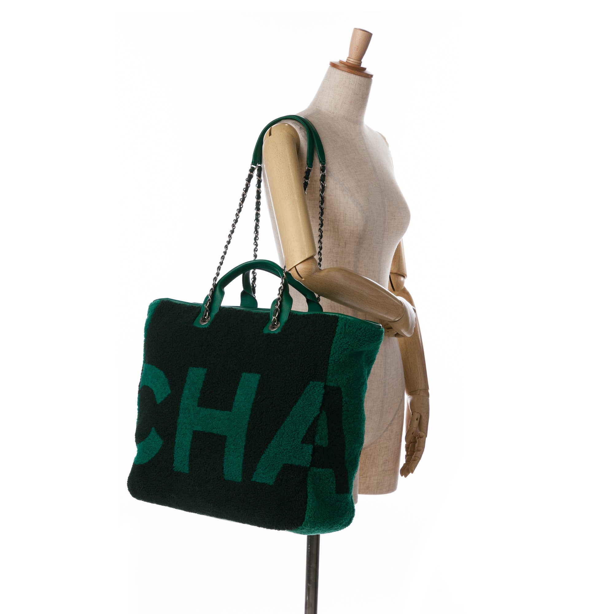 Chanel Medium Shearling and Calfskin Deauville Shopping Tote - image 7