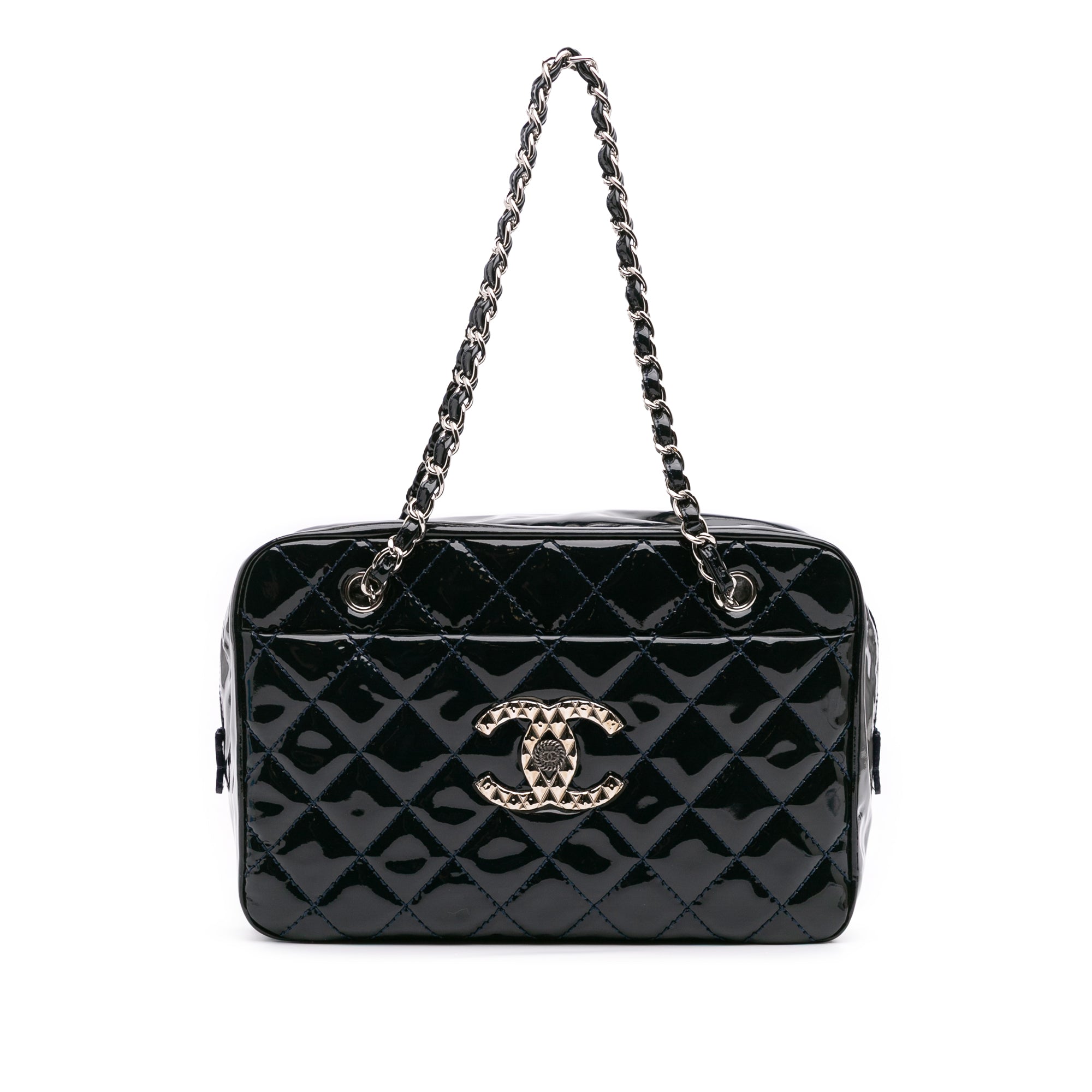Chanel Large CC Quilted Patent Brilliant Camera Bag - image 1