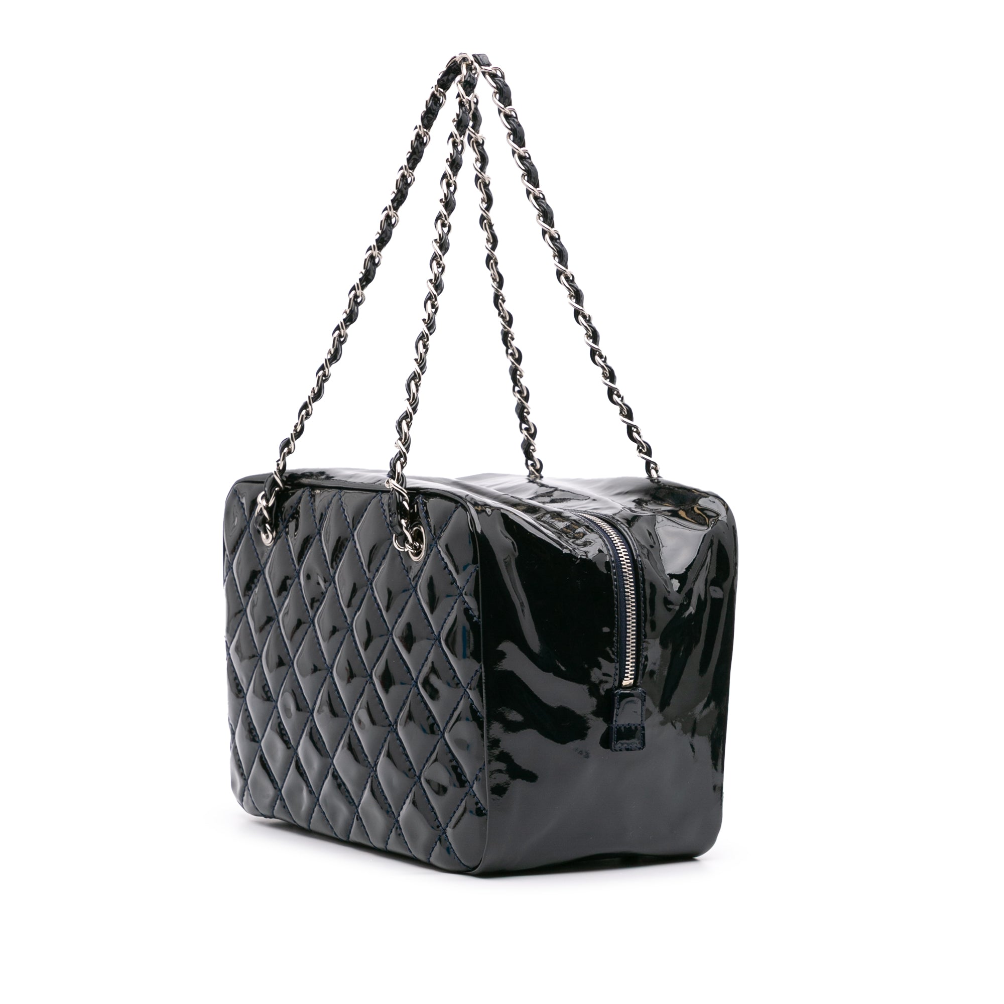 Chanel Large CC Quilted Patent Brilliant Camera Bag - image 2