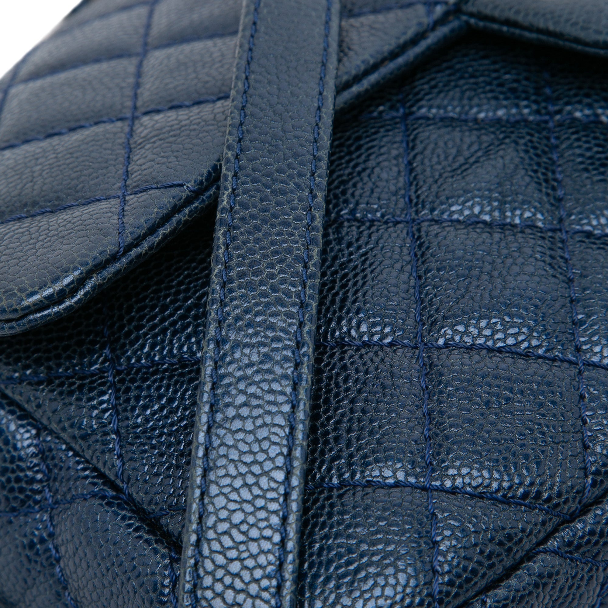 Chanel Medium Quilted Iridescent Caviar Easy Flap - image 7