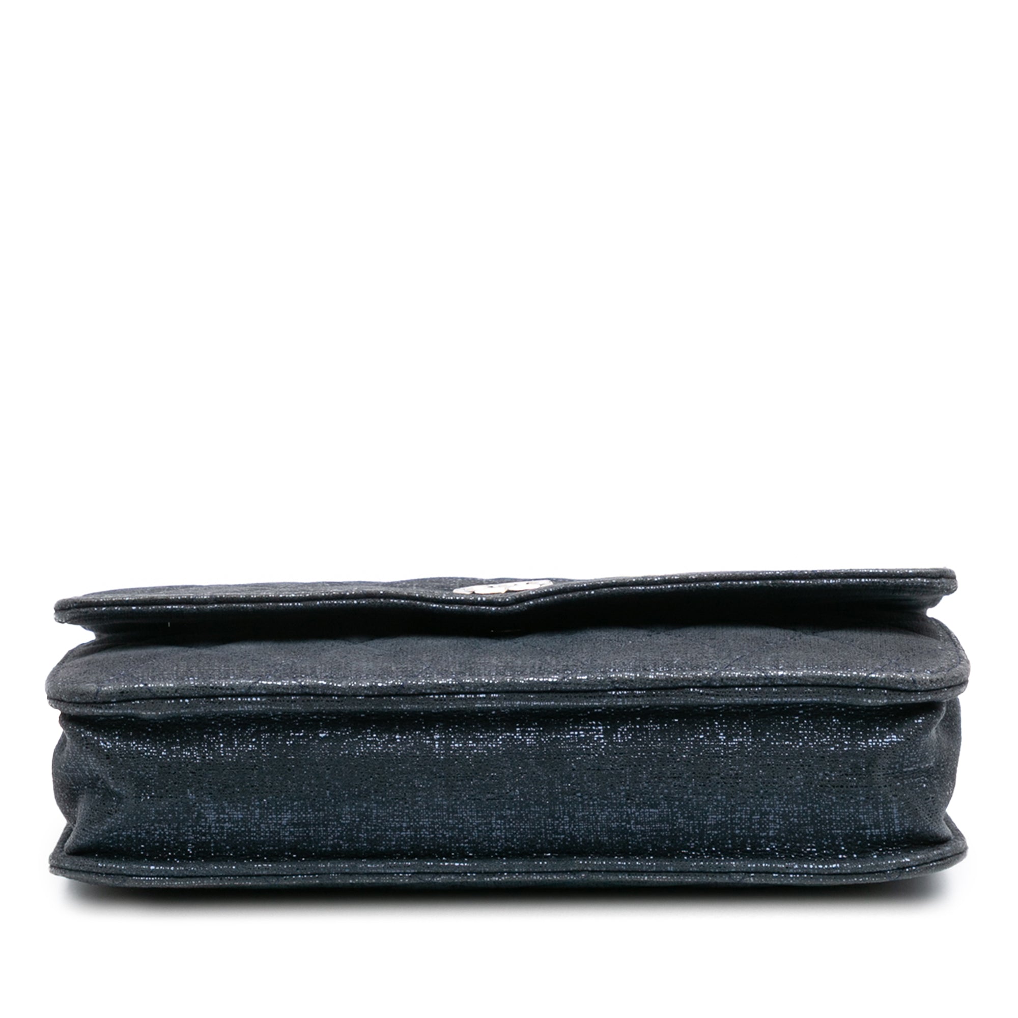 Chanel CC Quilted Metallic Fabric Wallet On Chain - image 3