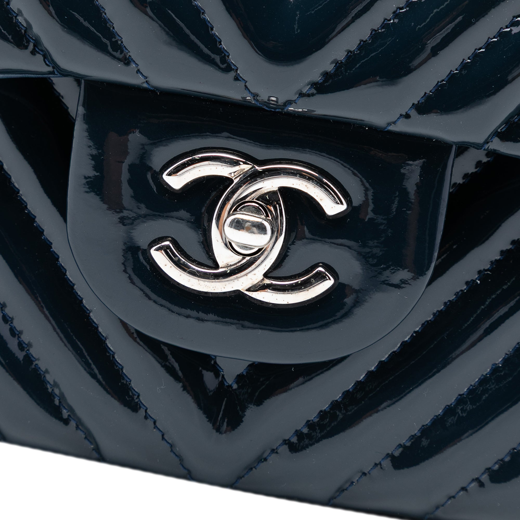 Chanel Jumbo Classic Chevron Patent Double Flap - image 6
