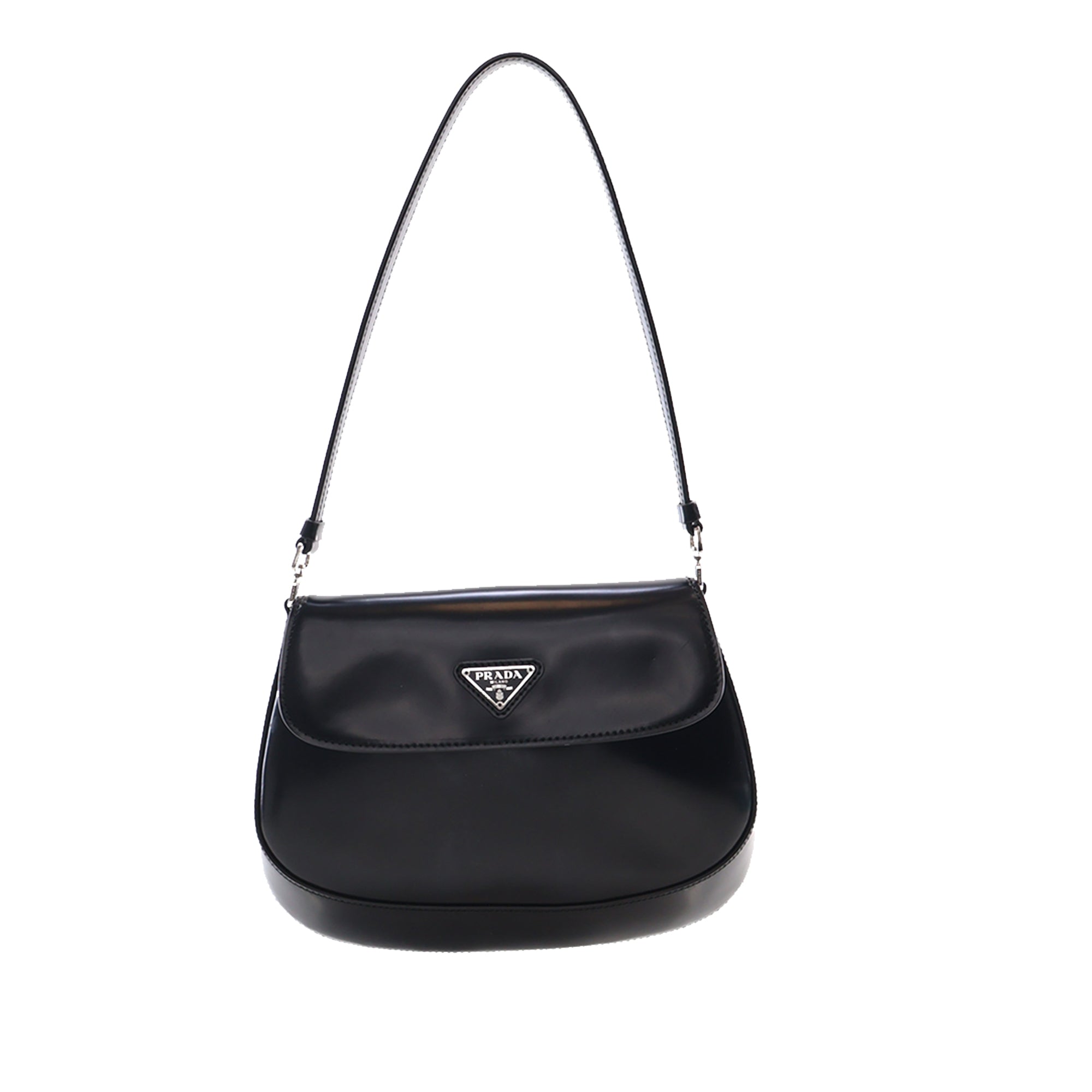 Prada Spazzolato Leather Cleo Flap Shoulder Bag - image 1