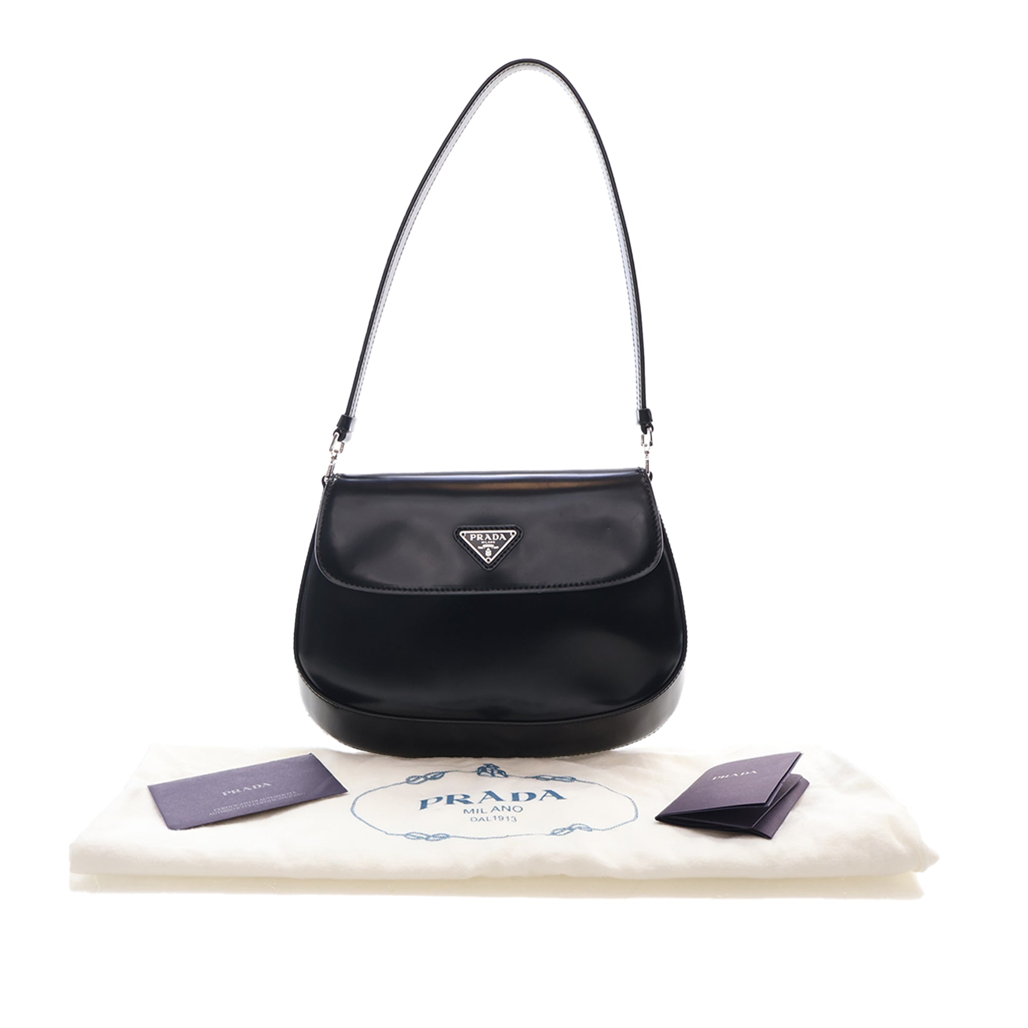 Prada Spazzolato Leather Cleo Flap Shoulder Bag - image 15