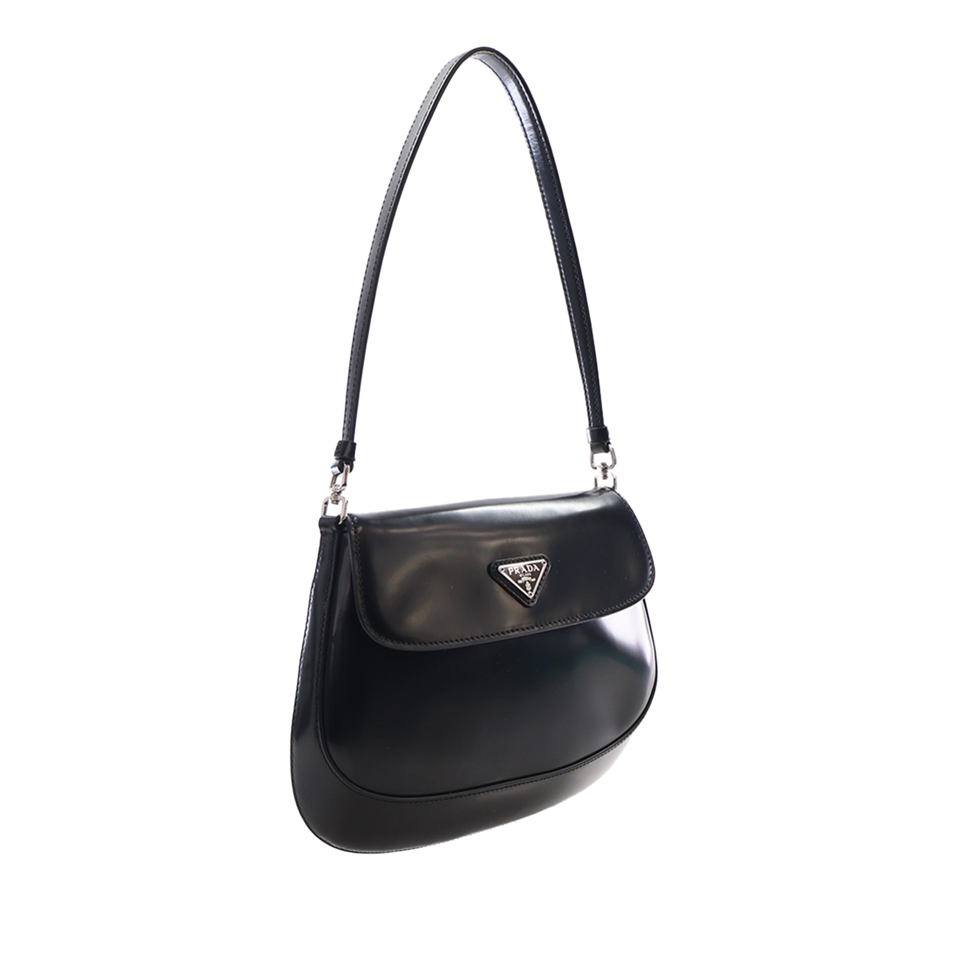 Prada Spazzolato Leather Cleo Flap Shoulder Bag - image 2