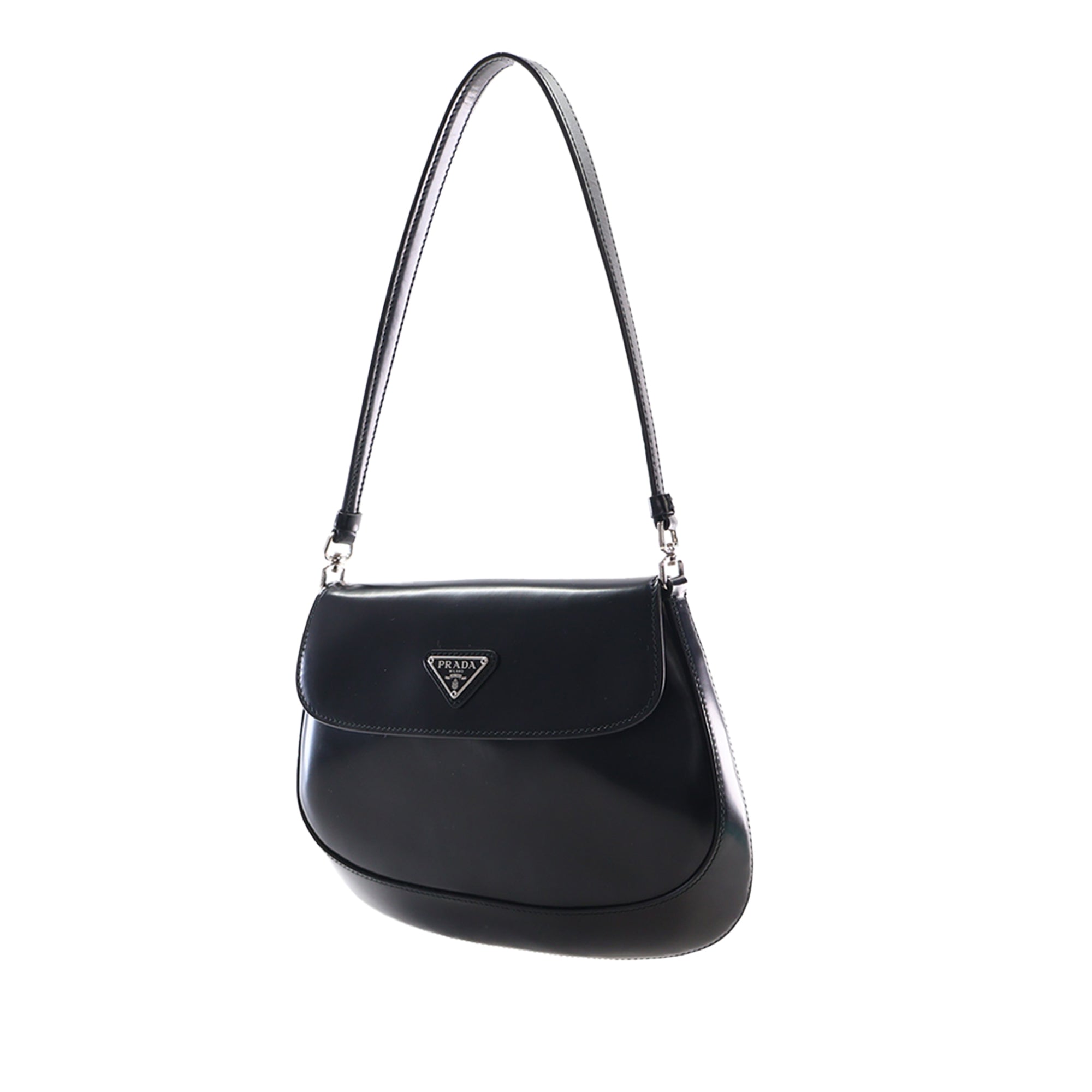 Prada Spazzolato Leather Cleo Flap Shoulder Bag - image 3