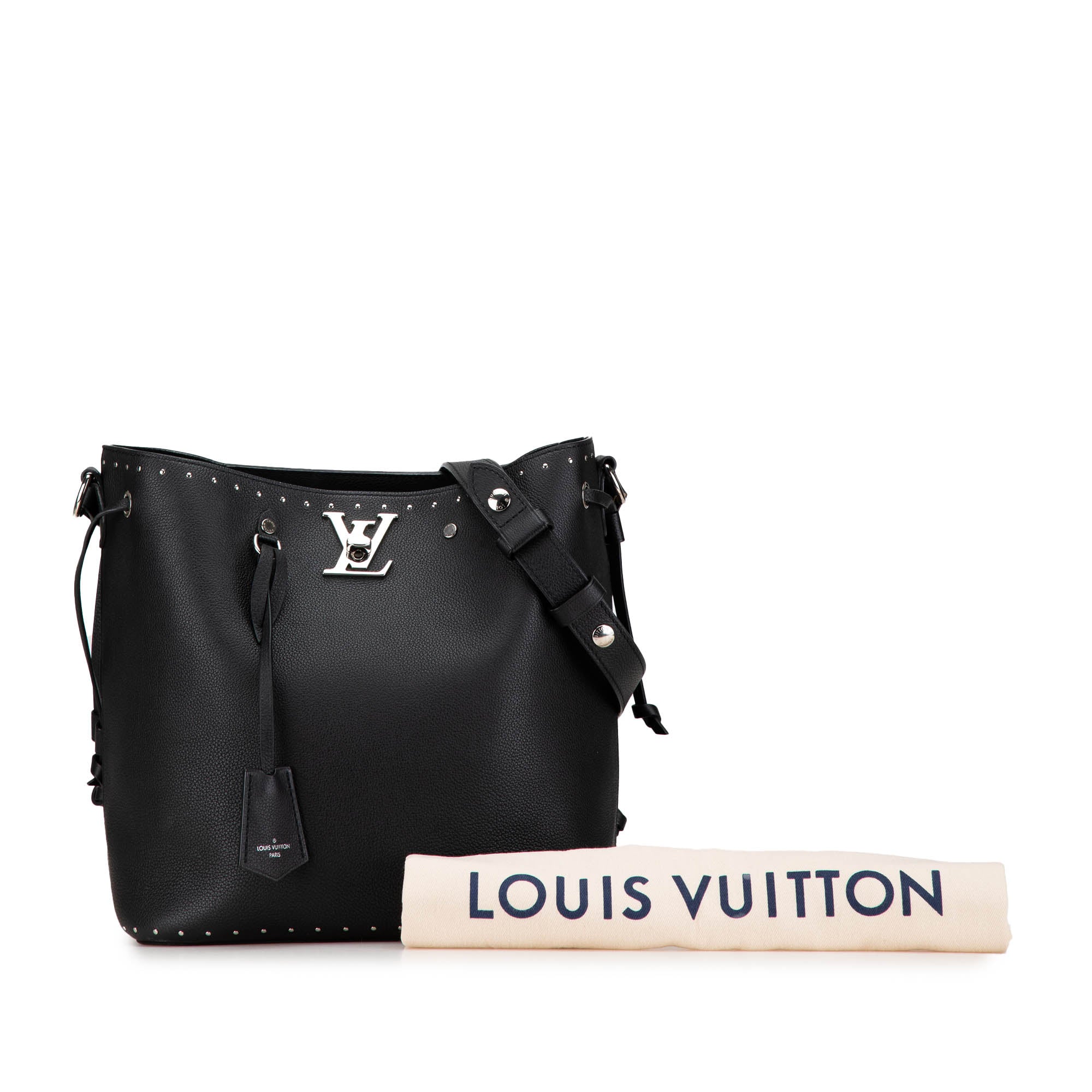 Louis Vuitton Studded Lock Me Bucket Bag - image 10