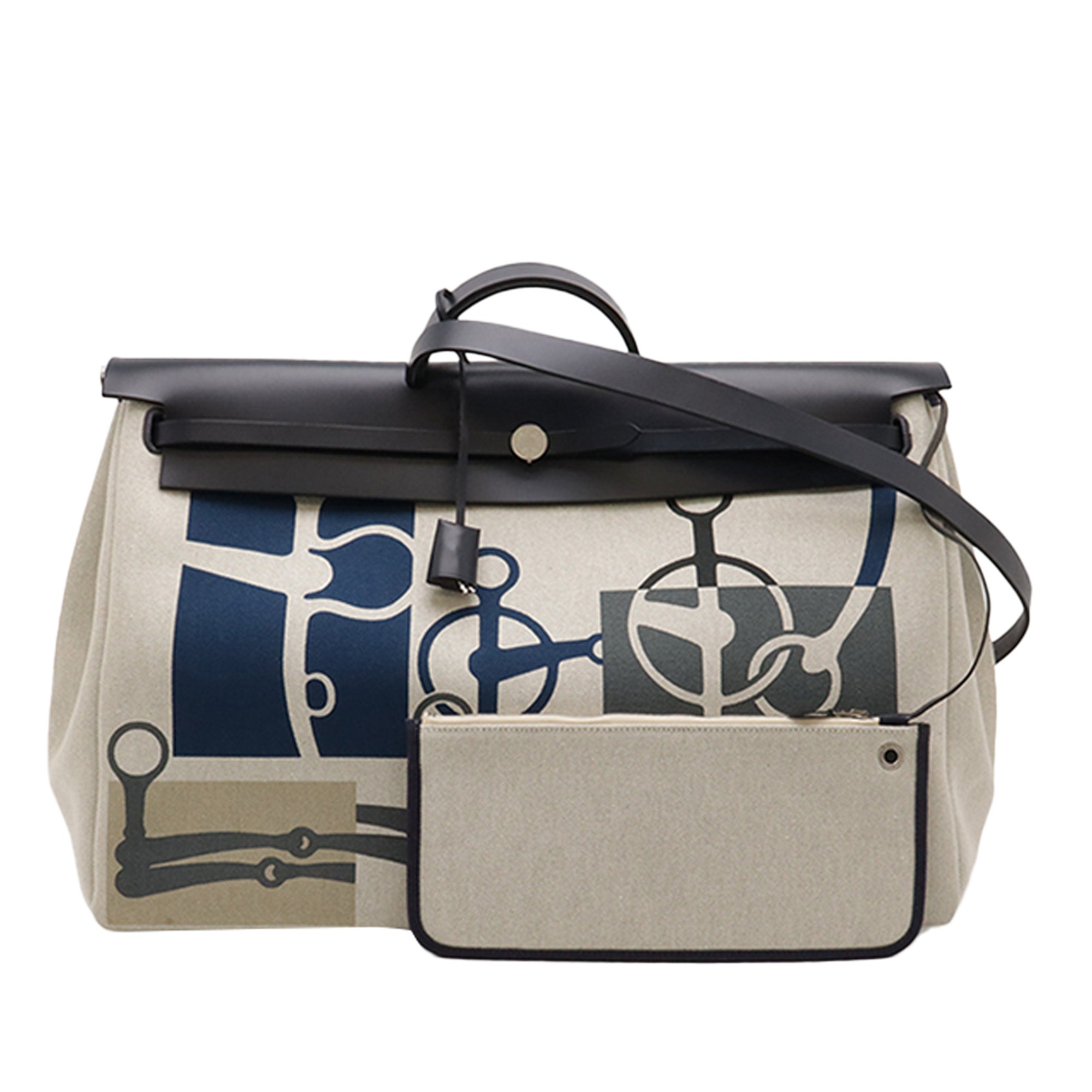 Hermès Toile and Vache Hunter Less is Mors Herbag Zip Cabine 50 - image 1