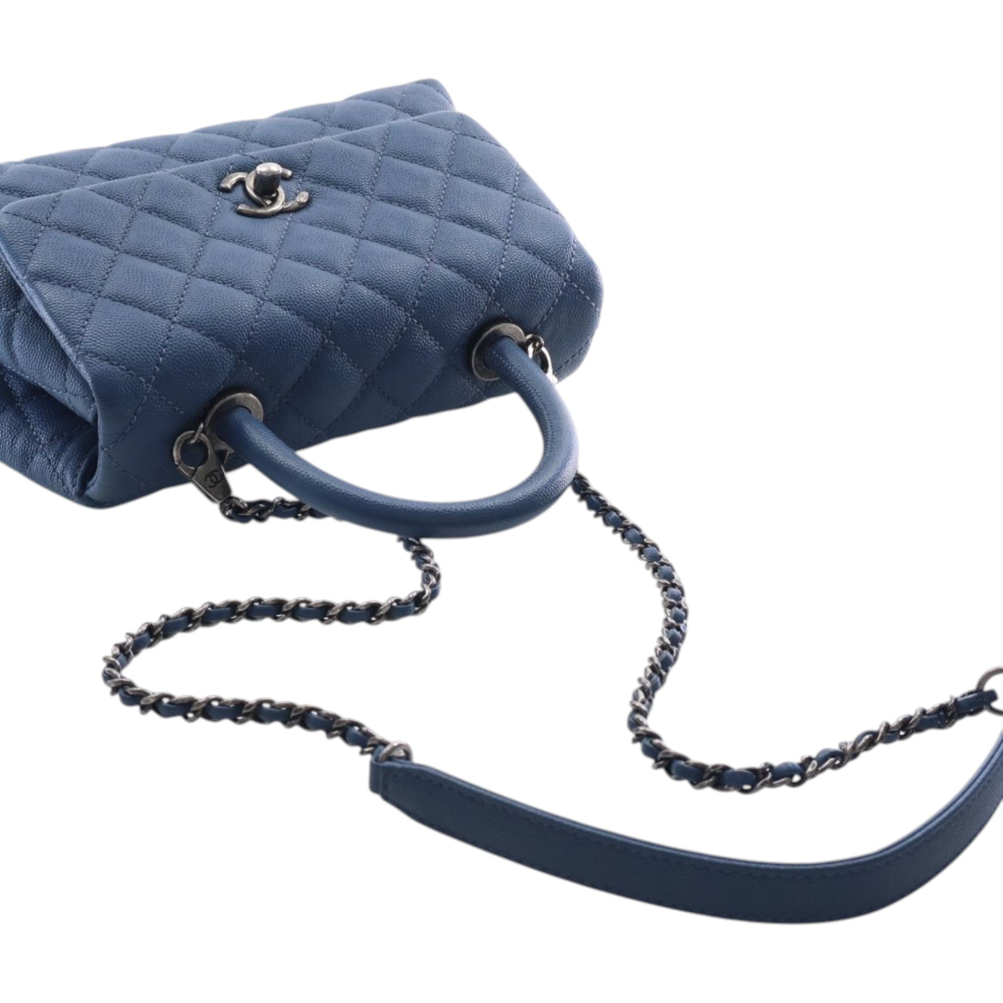 Chanel Mini Quilted Caviar Coco Top Handle Bag - image 14