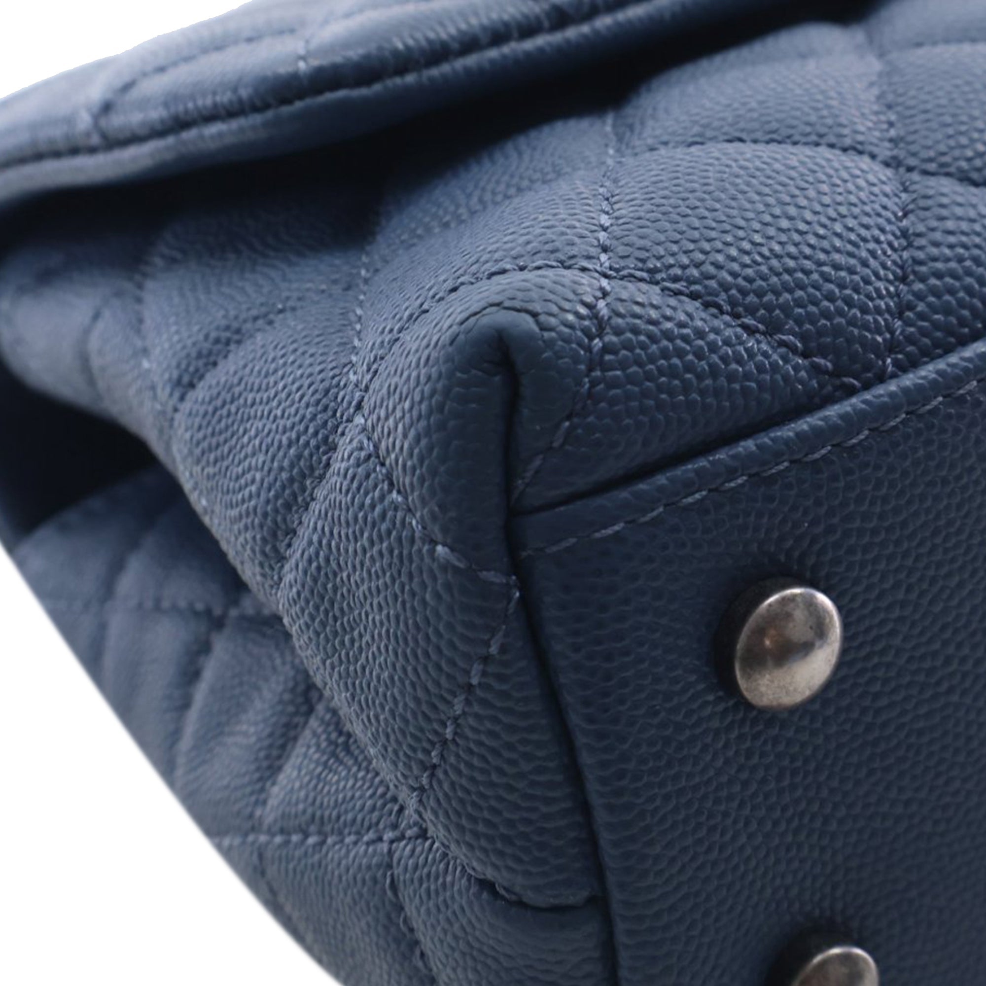 Chanel Mini Quilted Caviar Coco Top Handle Bag - image 7