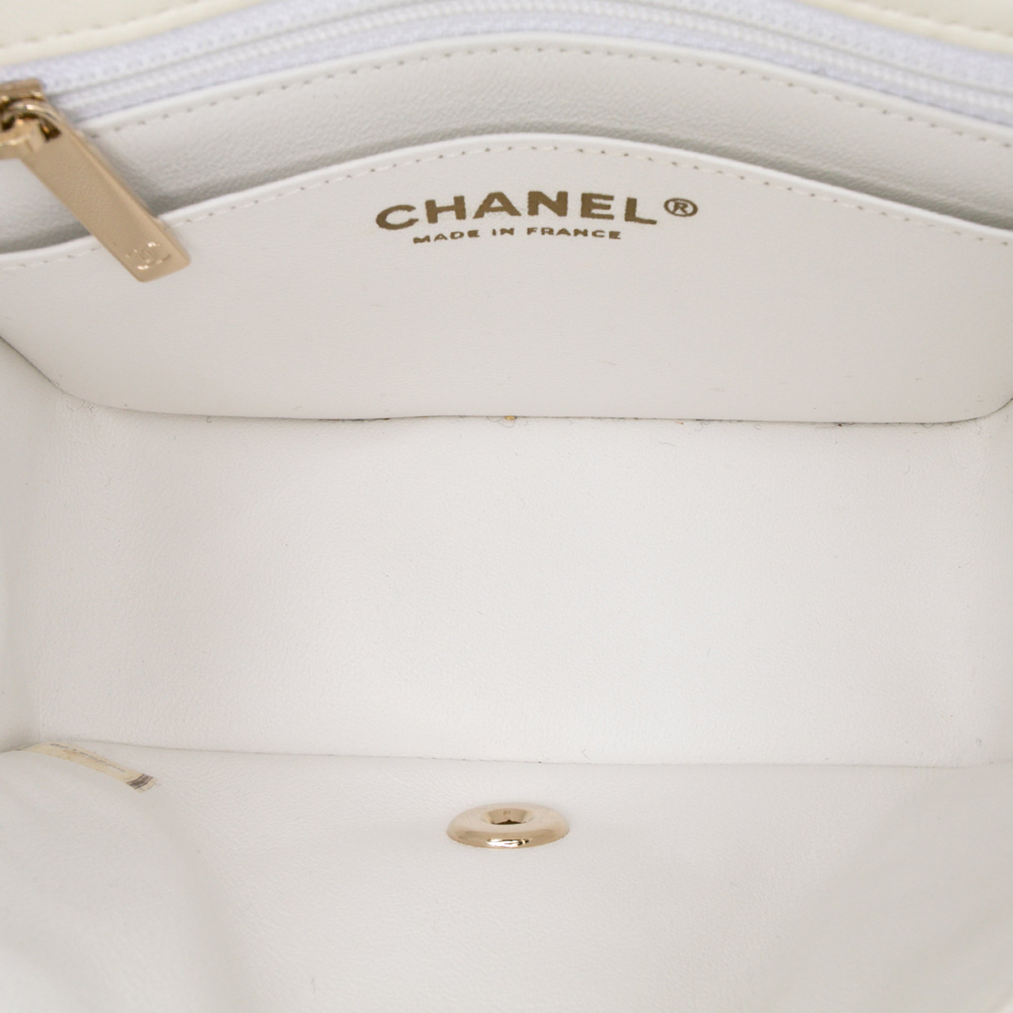 Chanel Mini Square Classic Chevron Lambskin Single Flap - image 4