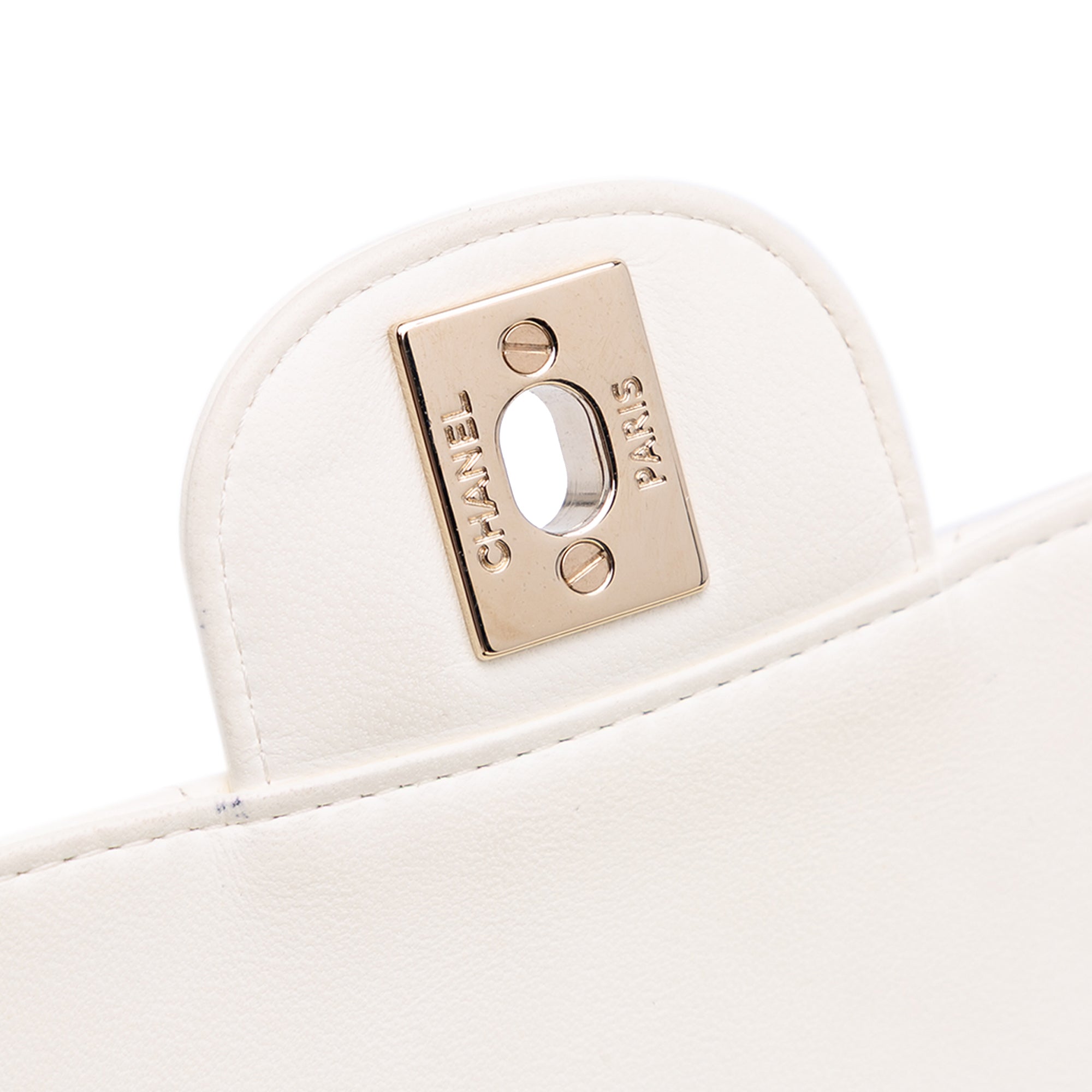 Chanel Mini Square Classic Chevron Lambskin Single Flap - image 7