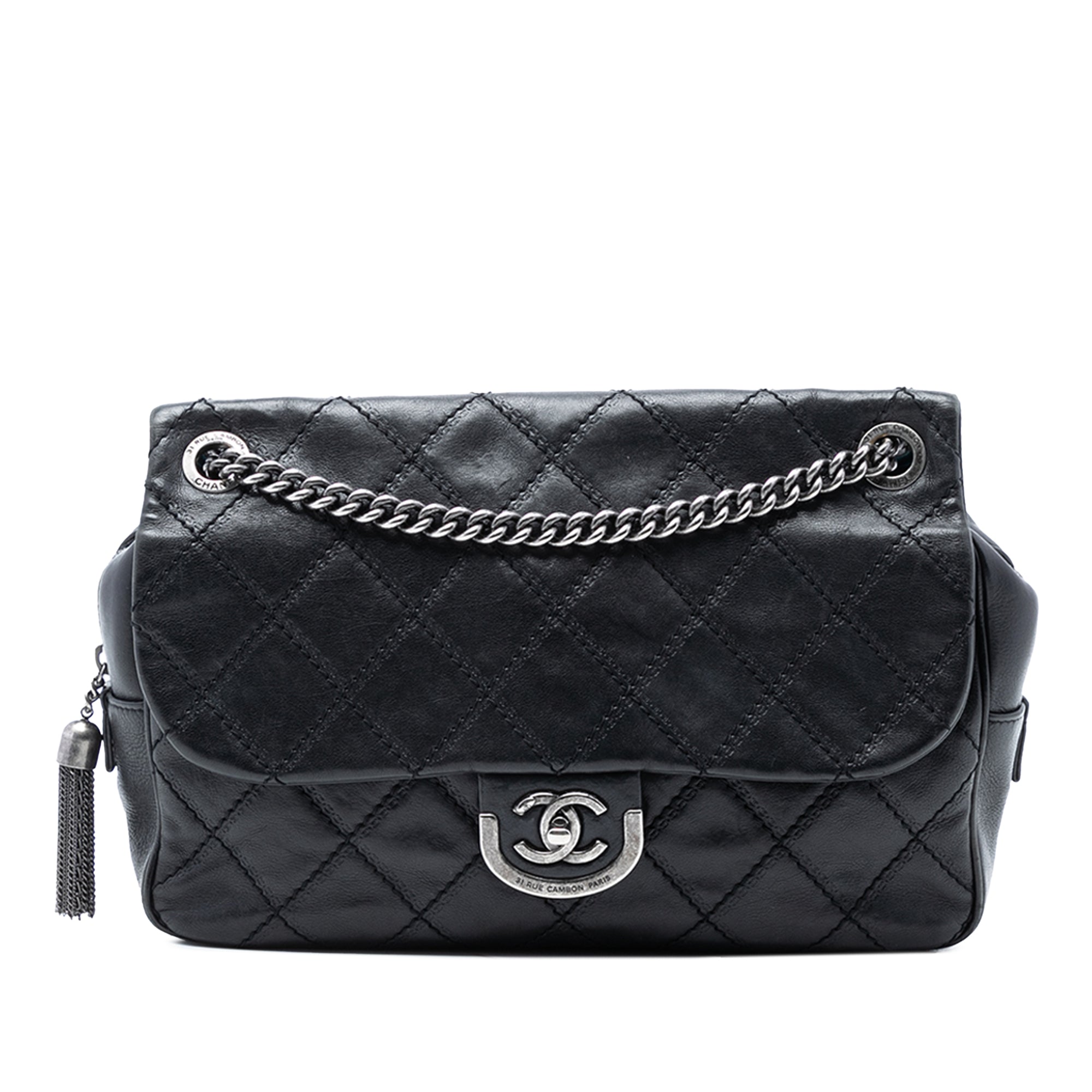 Chanel Paris Edinburgh Jumbo Quilted Calfskin Coco Sporran Flap - image 1