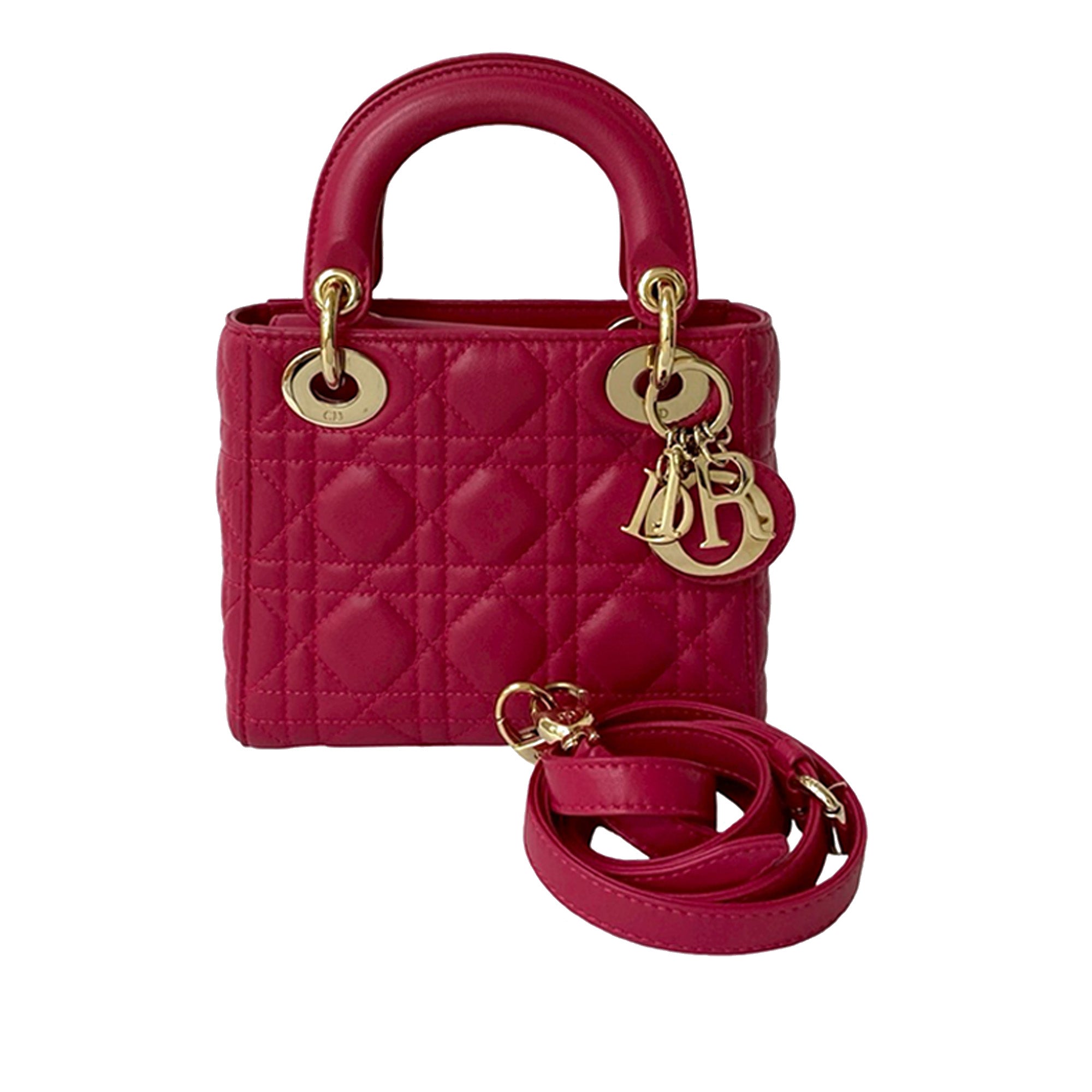 Dior Mini Lambskin Cannage Lady Dior - image 2