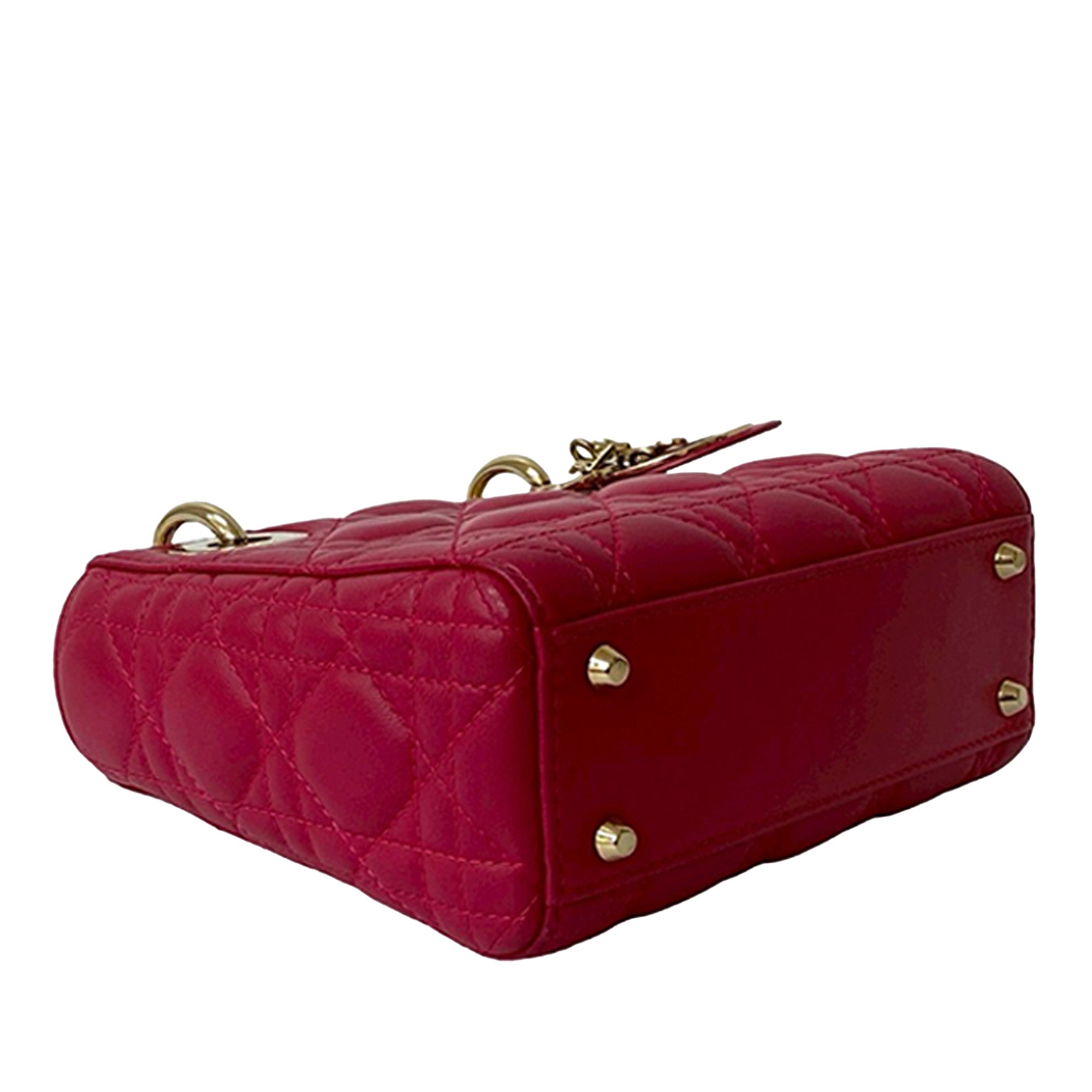 Dior Mini Lambskin Cannage Lady Dior - image 4