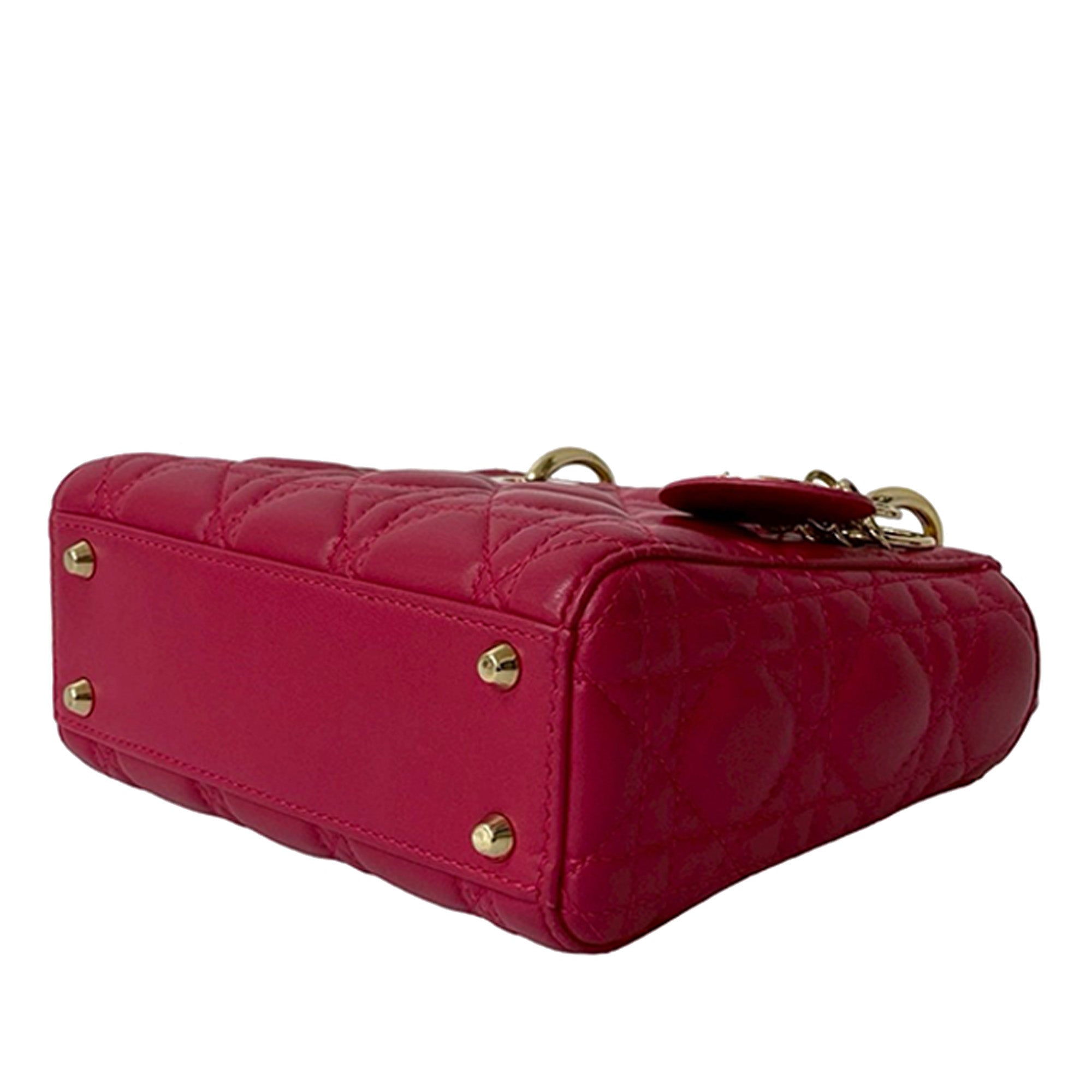 Dior Mini Lambskin Cannage Lady Dior - image 5