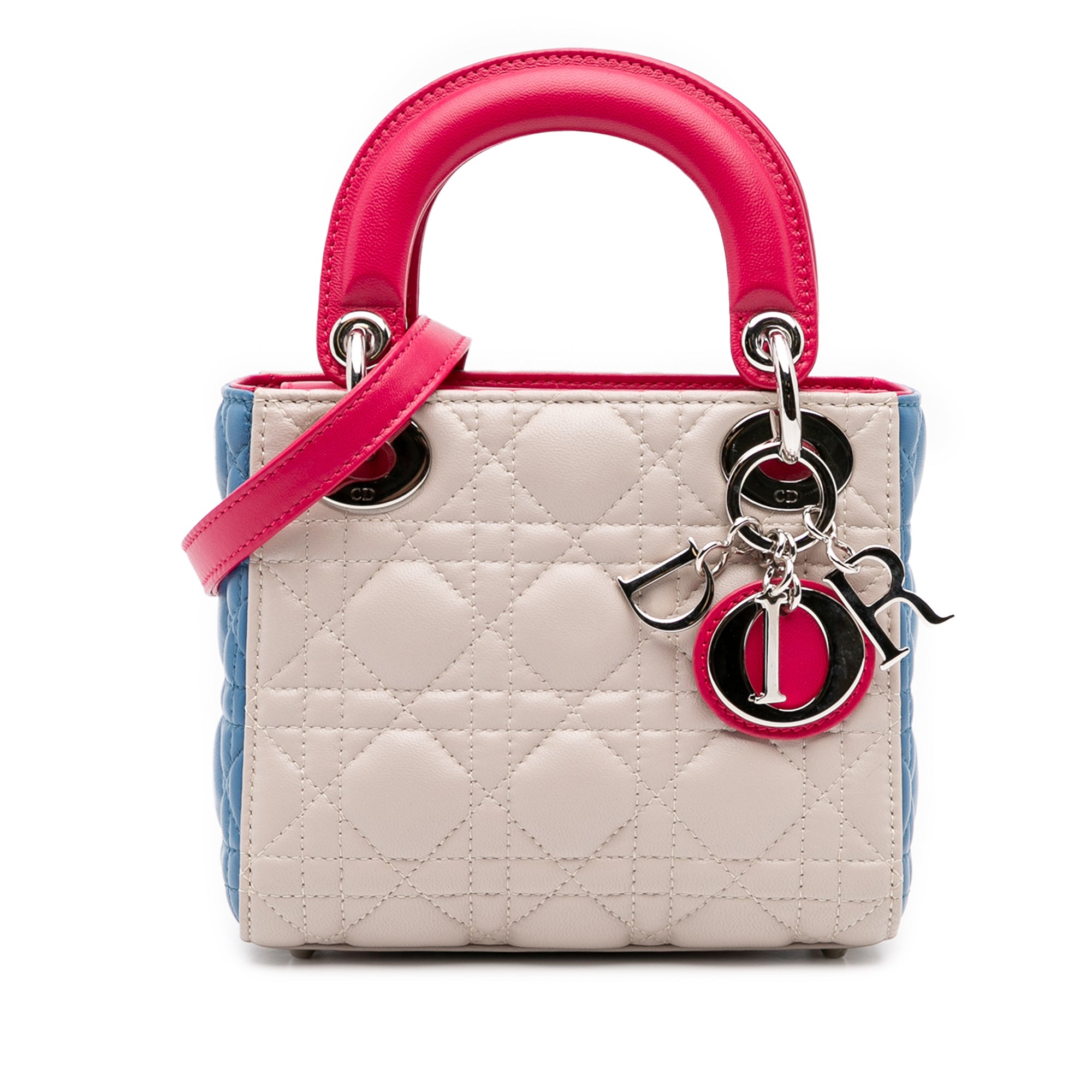 Dior Mini Tricolor Lambskin Cannage Lady Dior - image 1